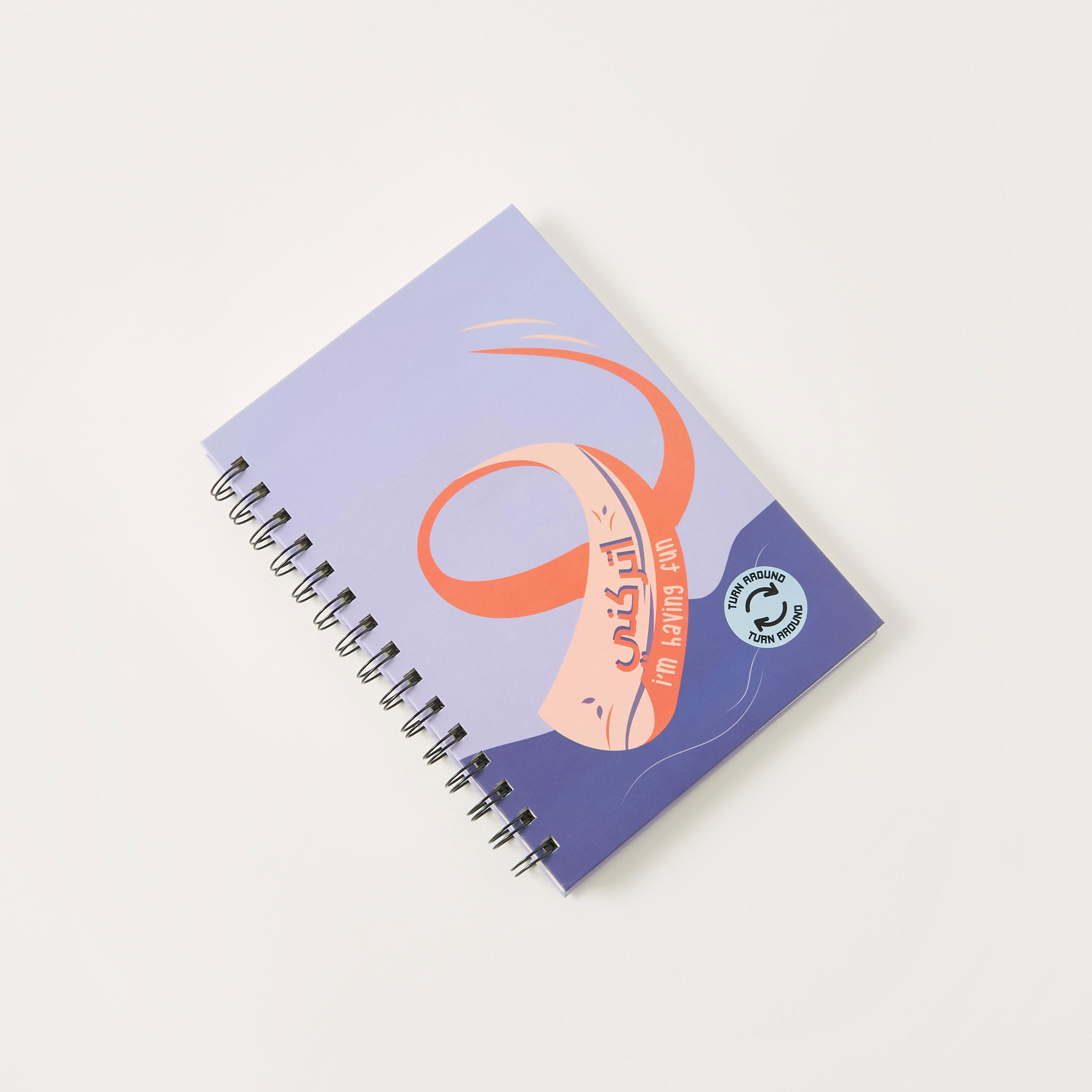Slogan Print Ruled Spiral Notebook-school-stationery-notebooks-image-2