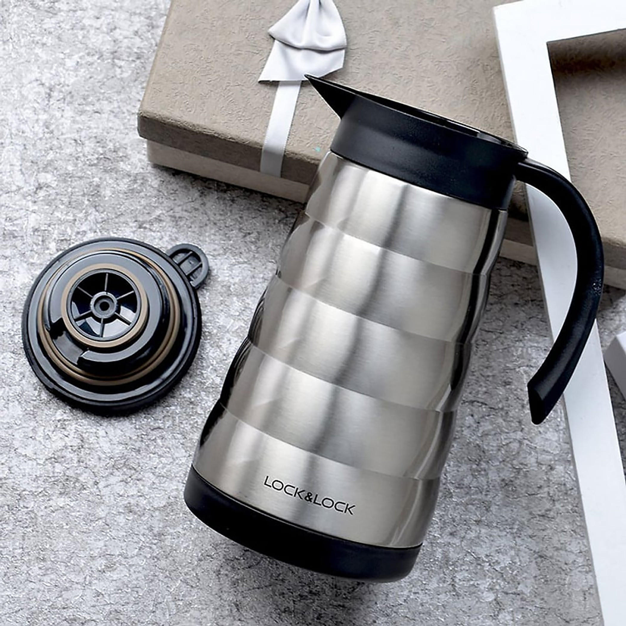 LocknLock Stainless Steel Tower Vaccum Coffee Pot - 800 ml-household-kitchen-cookware-potsandpans-image-2