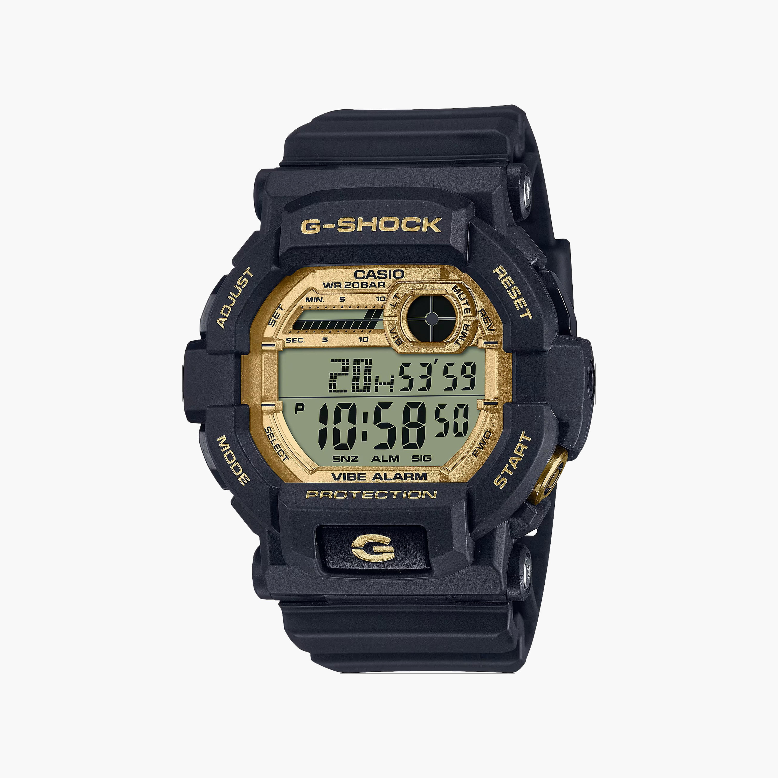 G-Shock Men's Black Digital Silicone Strap Watch | GD-350GB-1DR-men-watchesandjewellery-watches-image-1