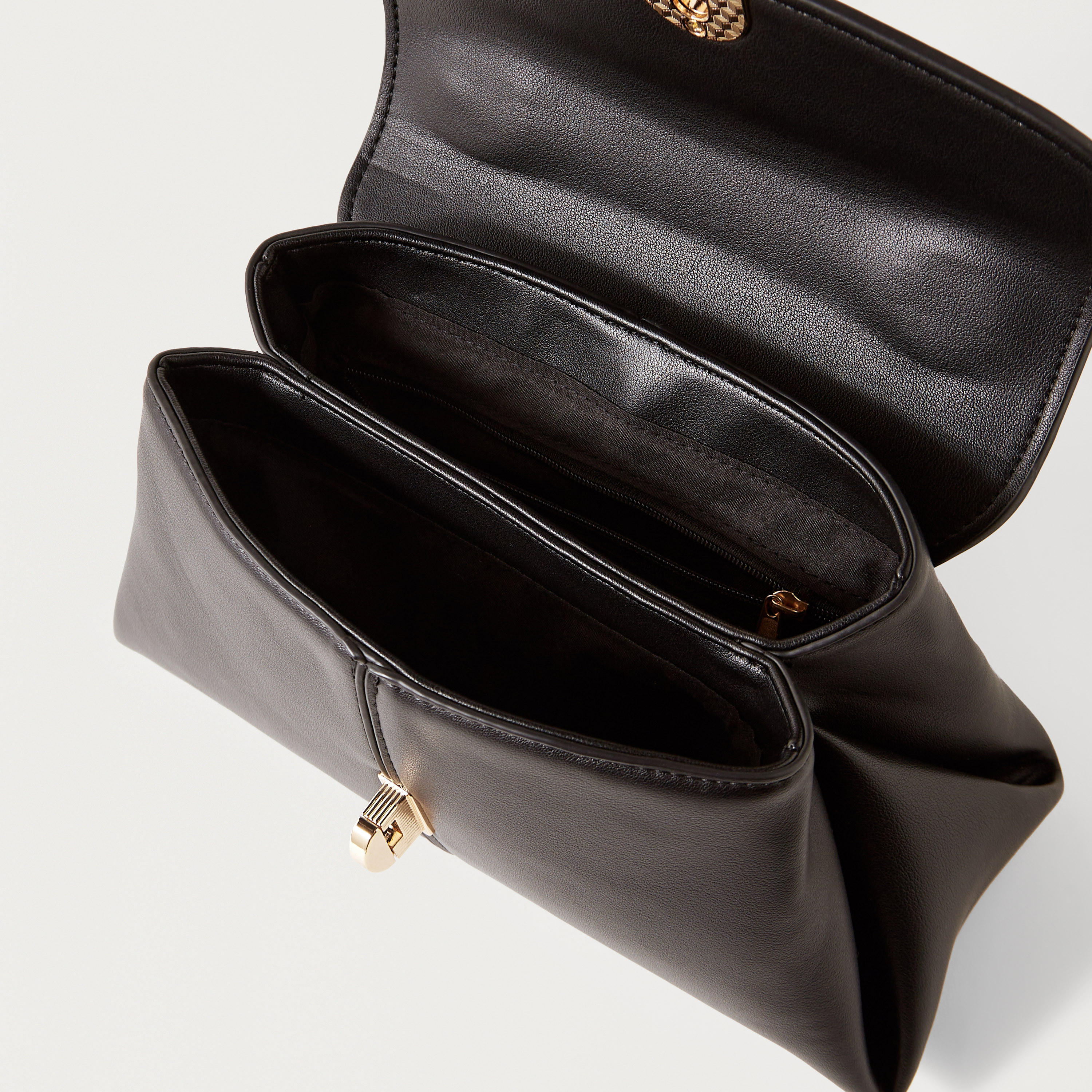 شنطة كروس بودي سادة بحزام قابل للفصل وقفل إغلاق تويست من ساشا-women-bagsandwallets-handbags-image-6