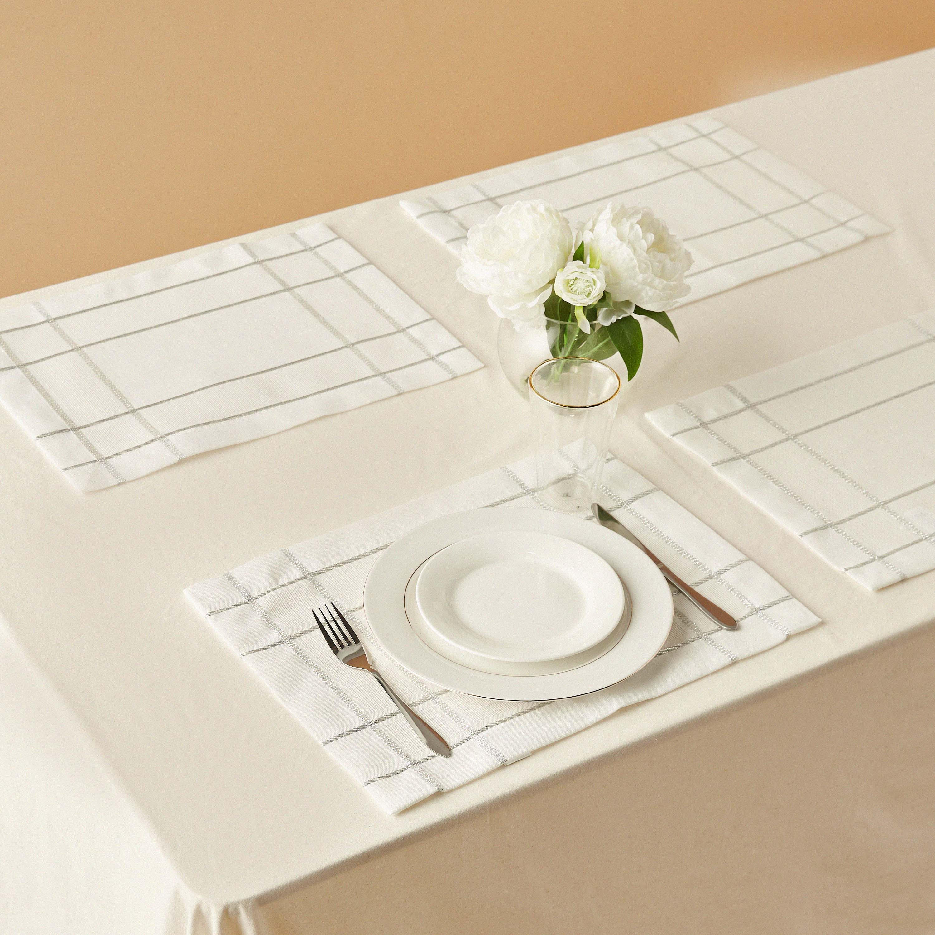 Textured 4-Piece Placemat Set - 45x34 cms-household-dining-tablelinen-placemats-image-1