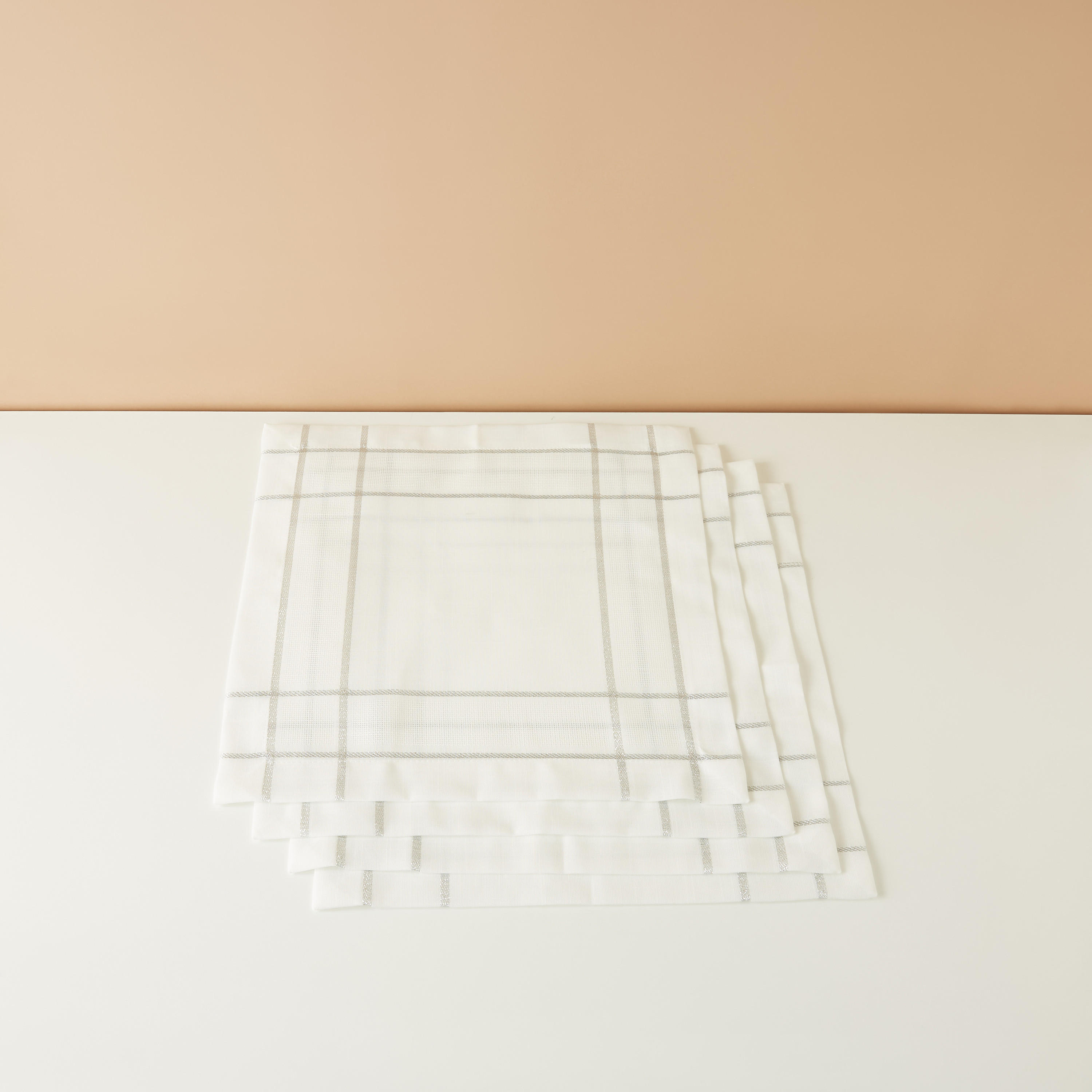 Textured 4-Piece Napkin Set - 45x45 cms-household-dining-tablelinen-napkinsandaccessories-image-2
