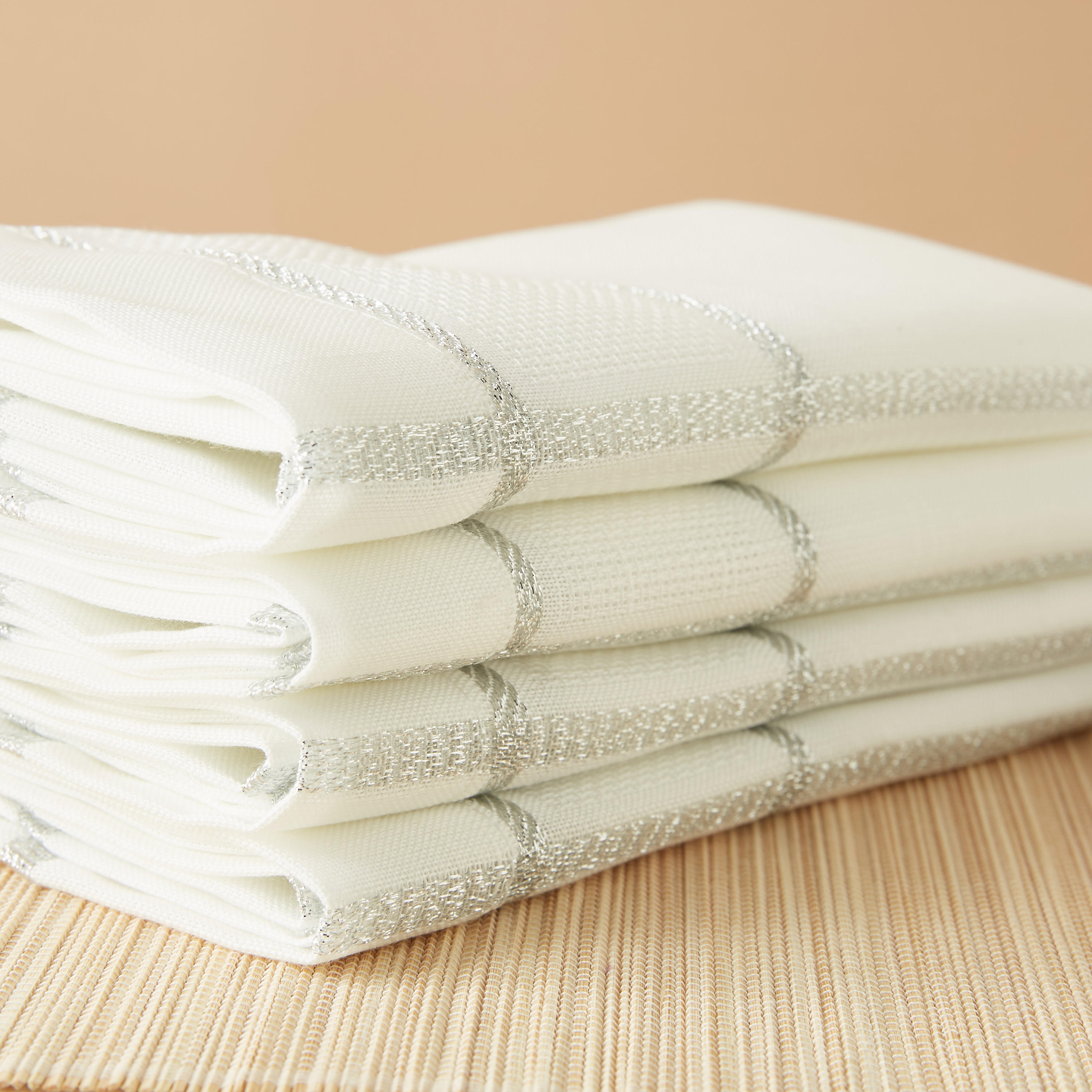 Textured 4-Piece Napkin Set - 45x45 cms-household-dining-tablelinen-napkinsandaccessories-image-4