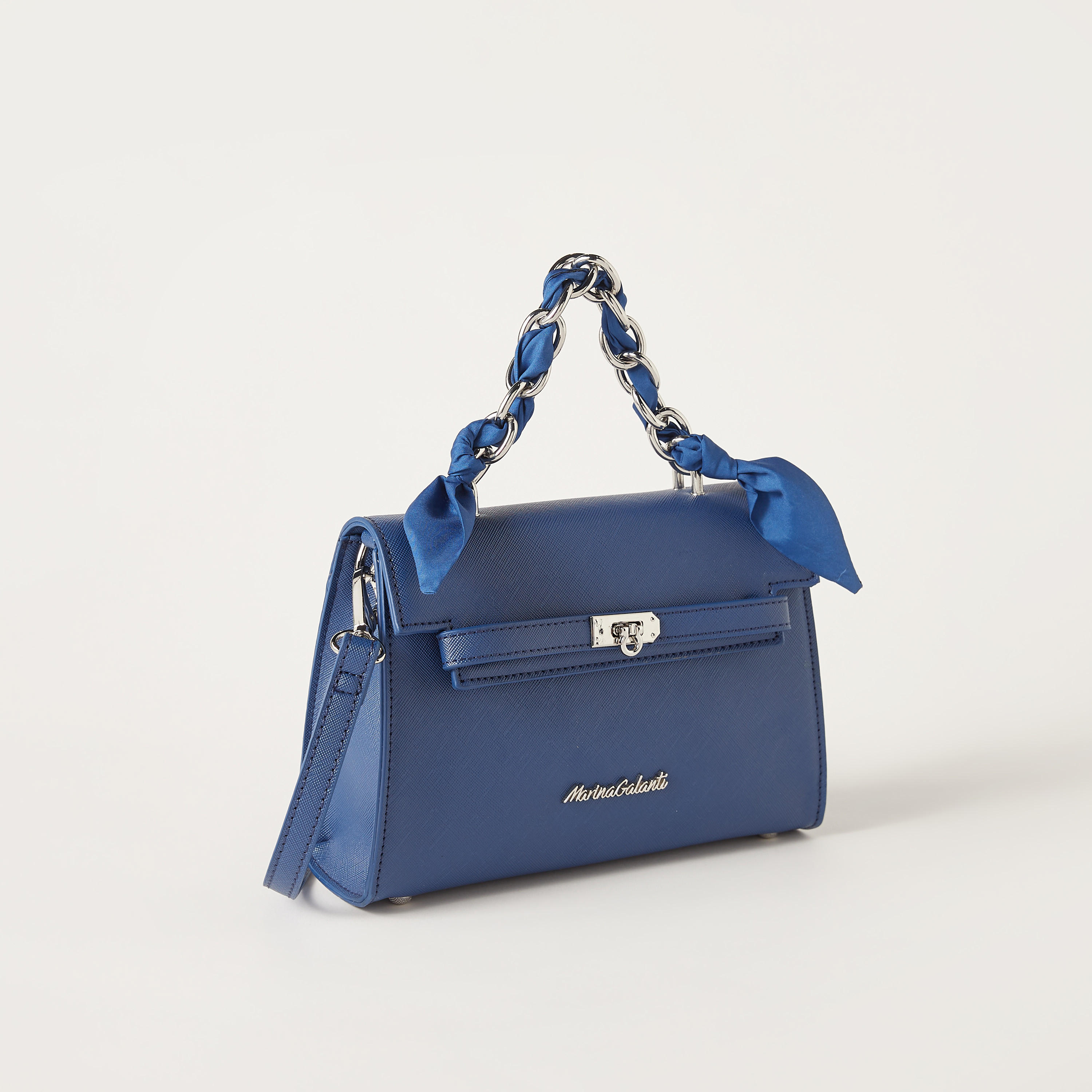 Marina Galanti Solid Satchel Bag with Bow Detail and Magnetic Closure-women-bagsandwallets-handbags-image-9