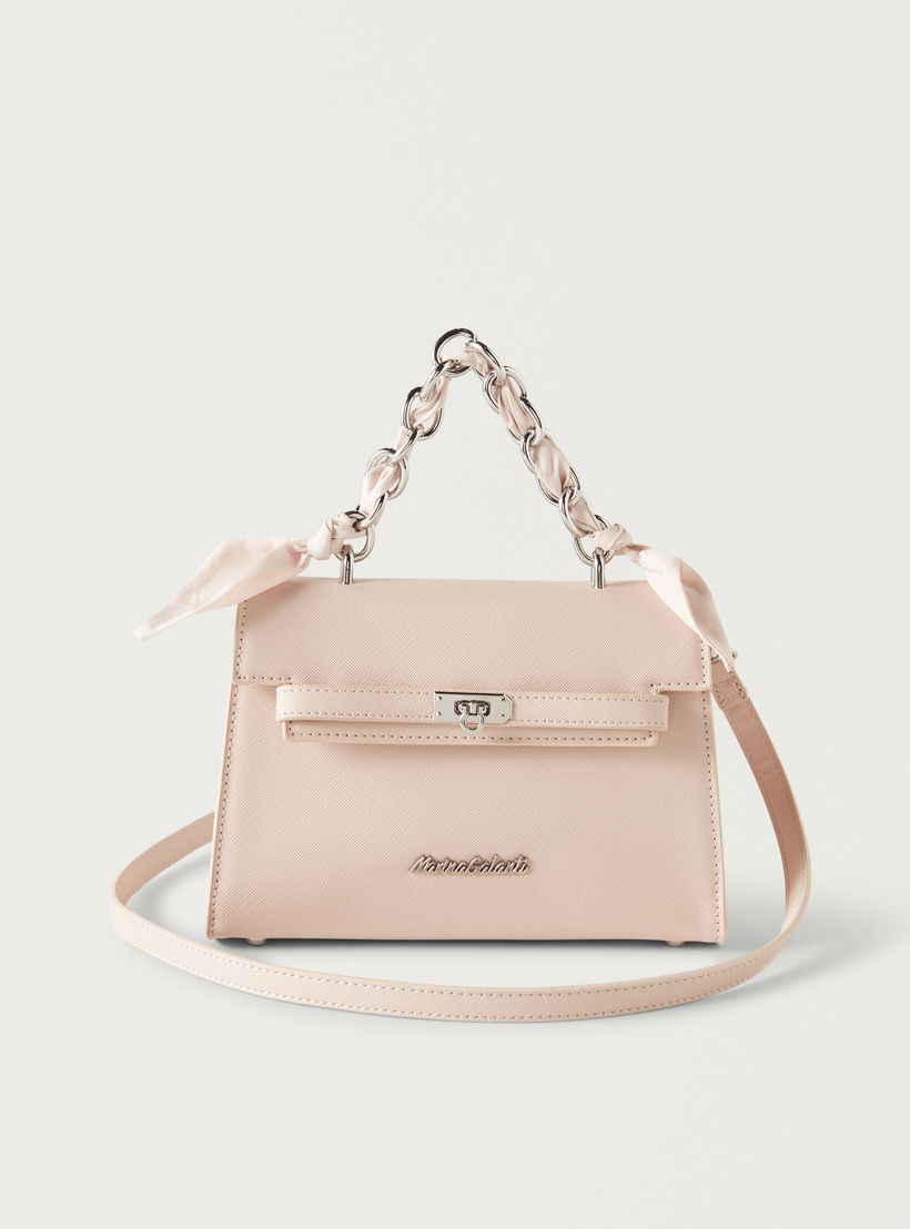 Marina Galanti Solid Satchel Bag with Bow Detail and Magnetic Closure-women-bagsandwallets-handbags-image-1
