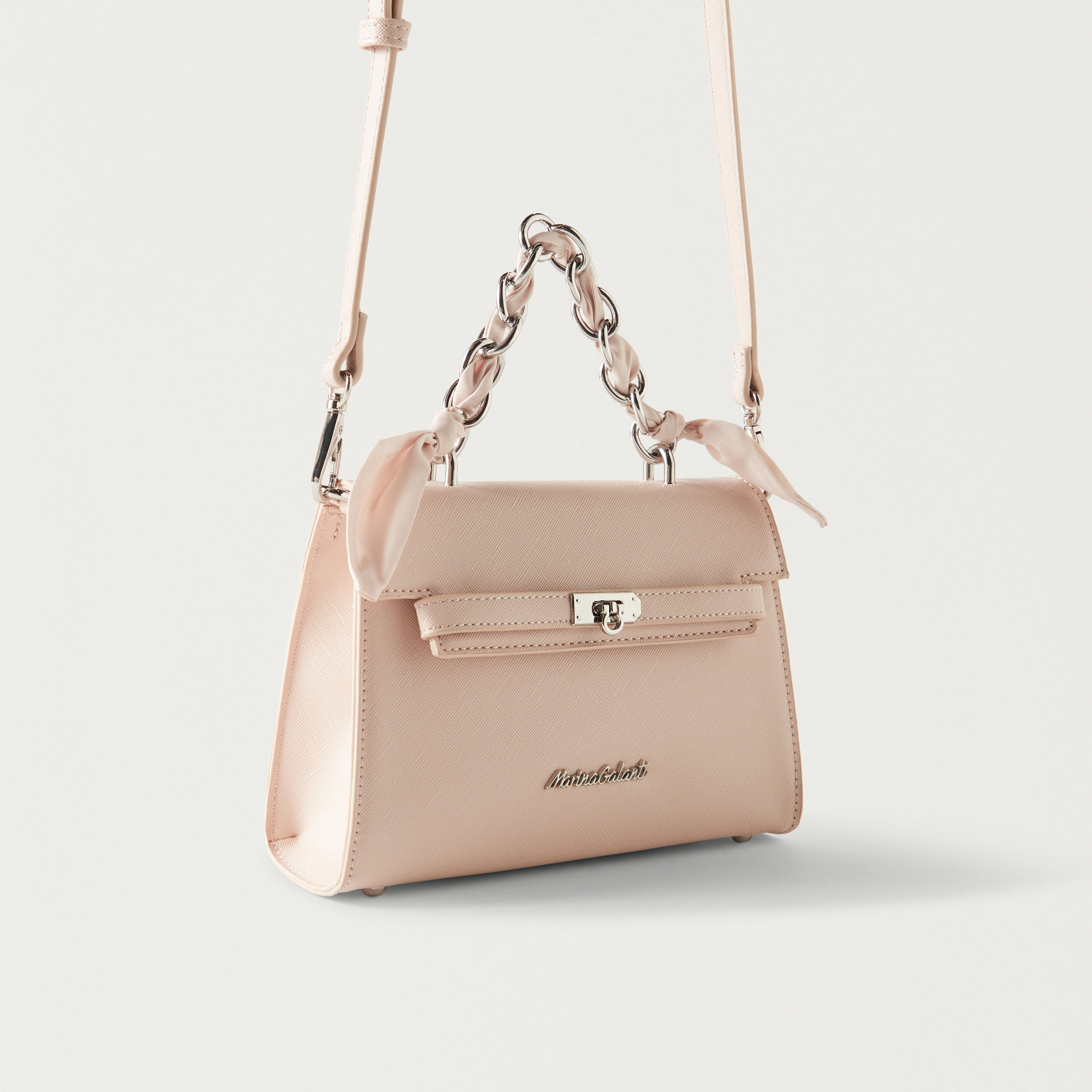 Marina Galanti Solid Satchel Bag with Bow Detail and Magnetic Closure-women-bagsandwallets-handbags-image-4