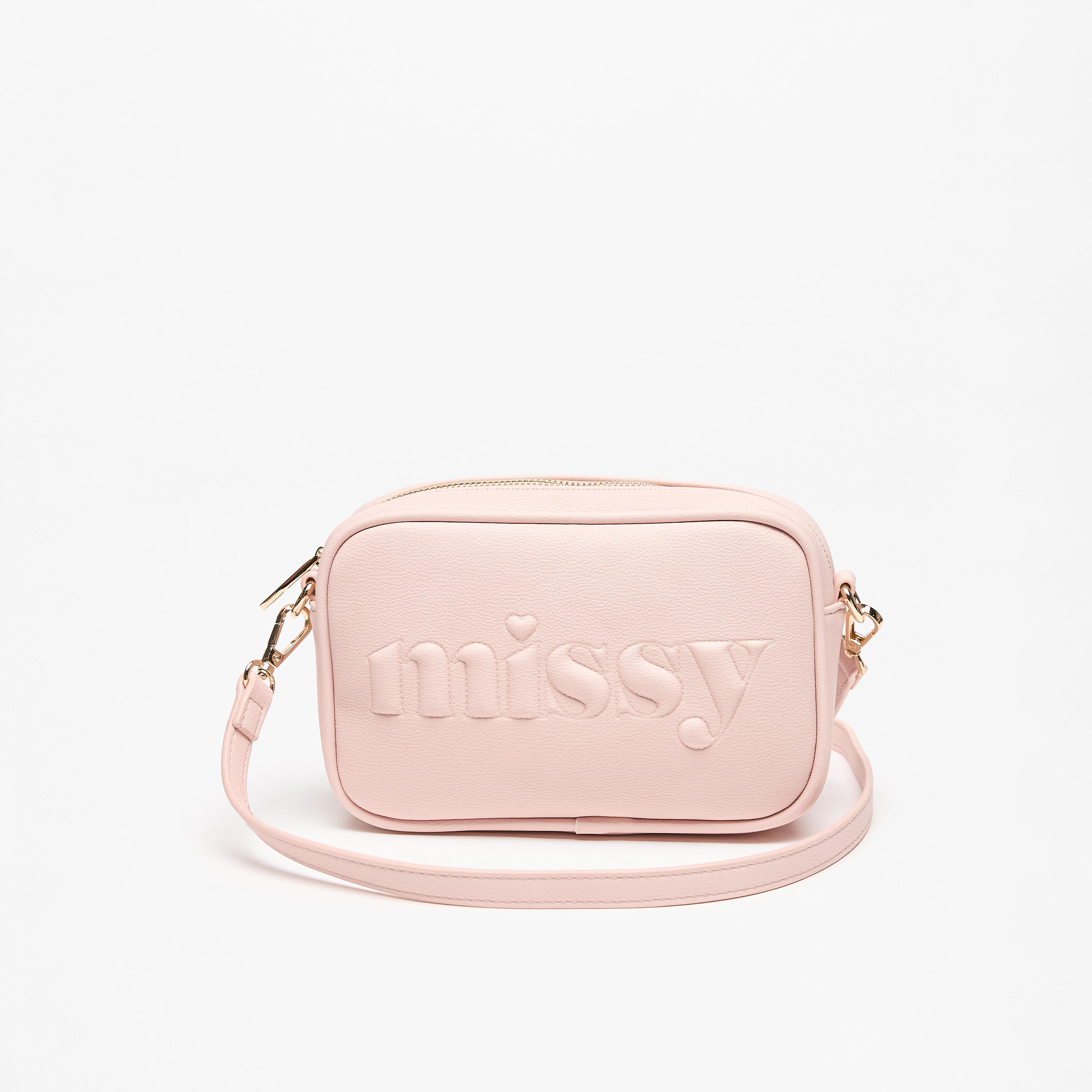 شنطة كروس بودي بحزام كتف قابل للتعديل وتفاصيل شعار من ميسي-women-bagsandwallets-handbags-image-1