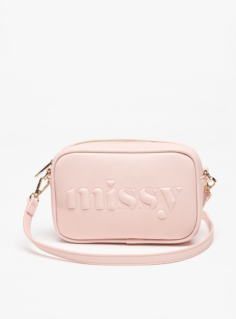 Missy Logo Detailed Crossbody Bag with Adjustable Strap-women-bagsandwallets-handbags-image-1