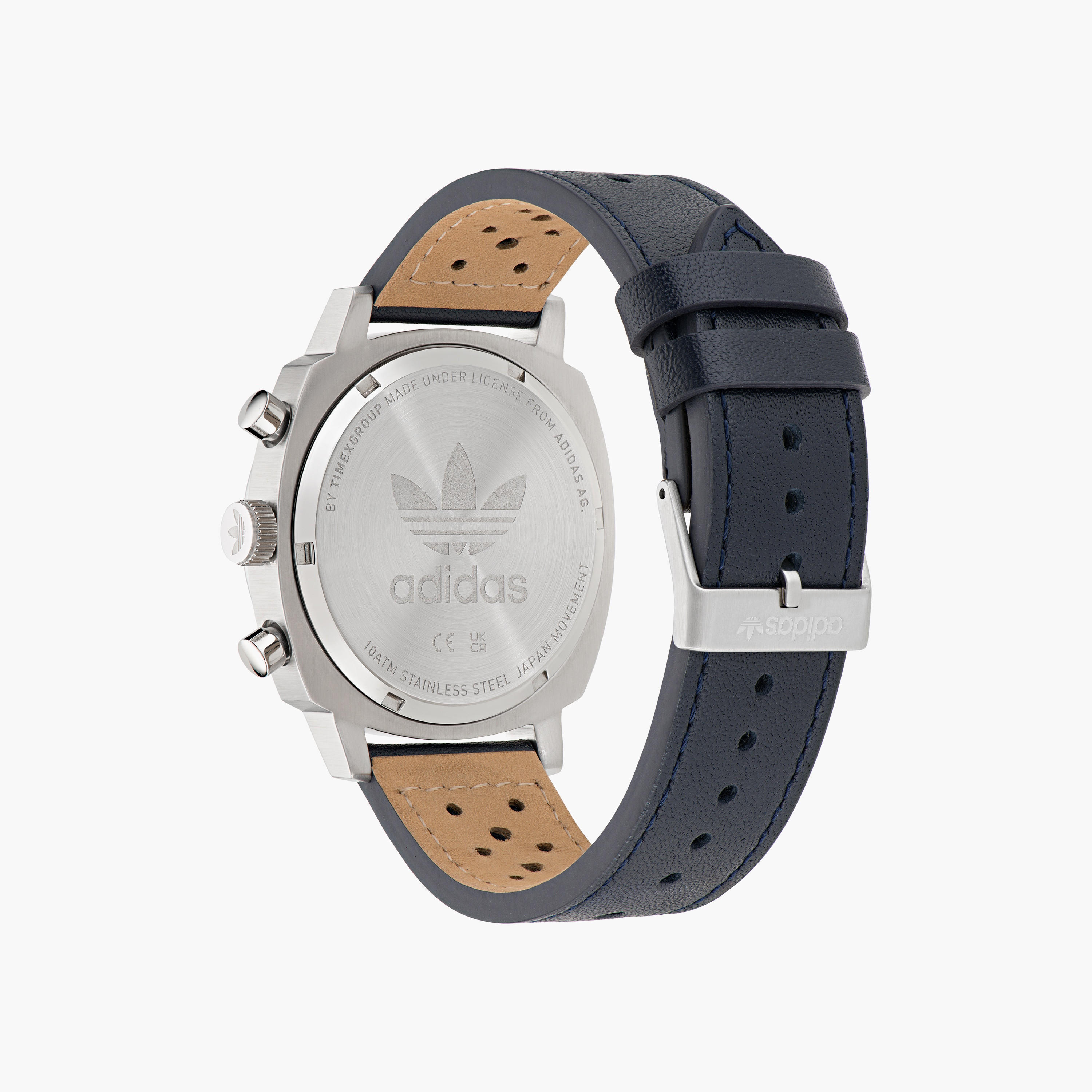 ساعة كرونوغراف للجنسين زرقاء بسوار جلدي من اديداس | AOFH23577-men-watchesandjewellery-watches-image-3