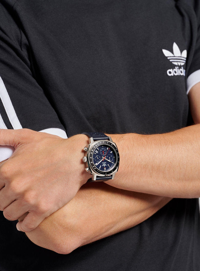 Adidas Unisex Blue Chronograph Leather Strap Watch | AOFH23577-men-watchesandjewellery-watches-image-5