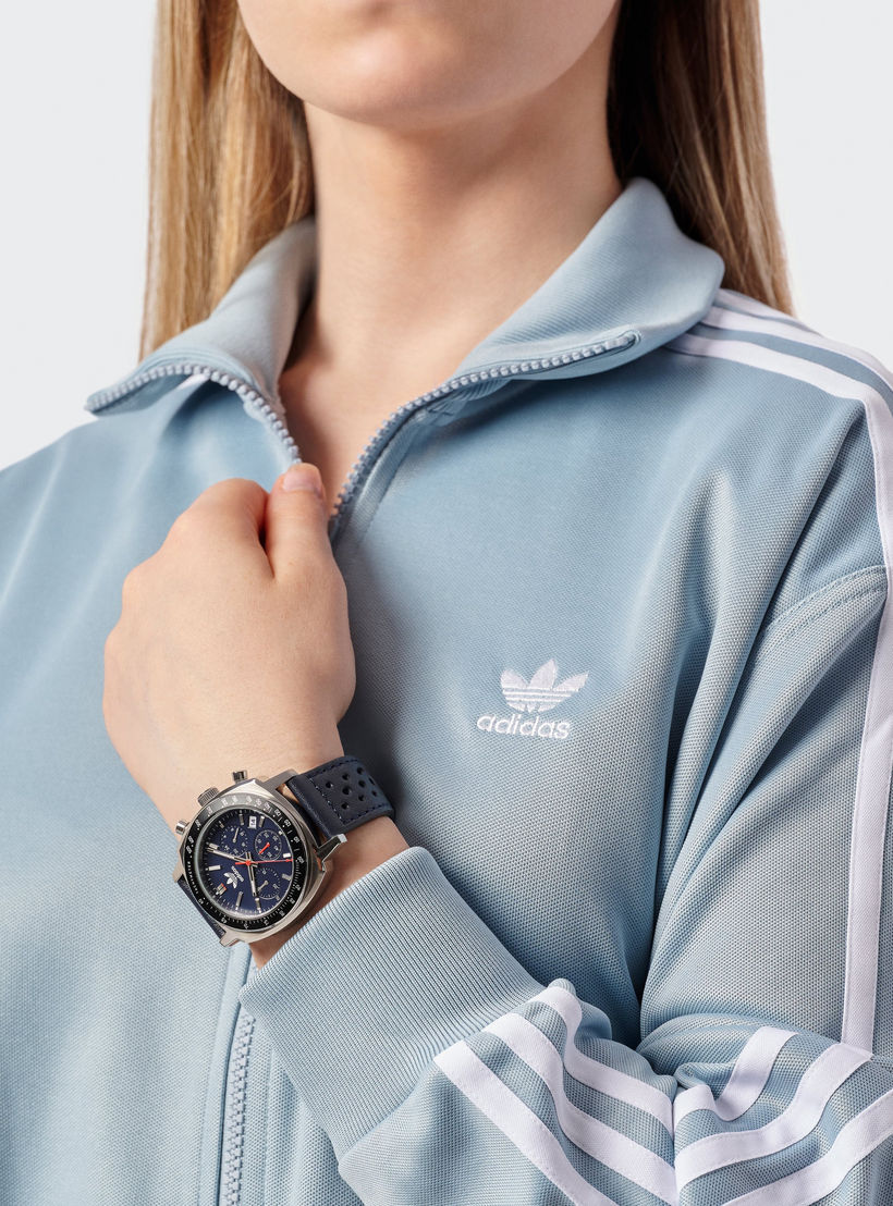 Adidas Unisex Blue Chronograph Leather Strap Watch | AOFH23577-men-watchesandjewellery-watches-image-6