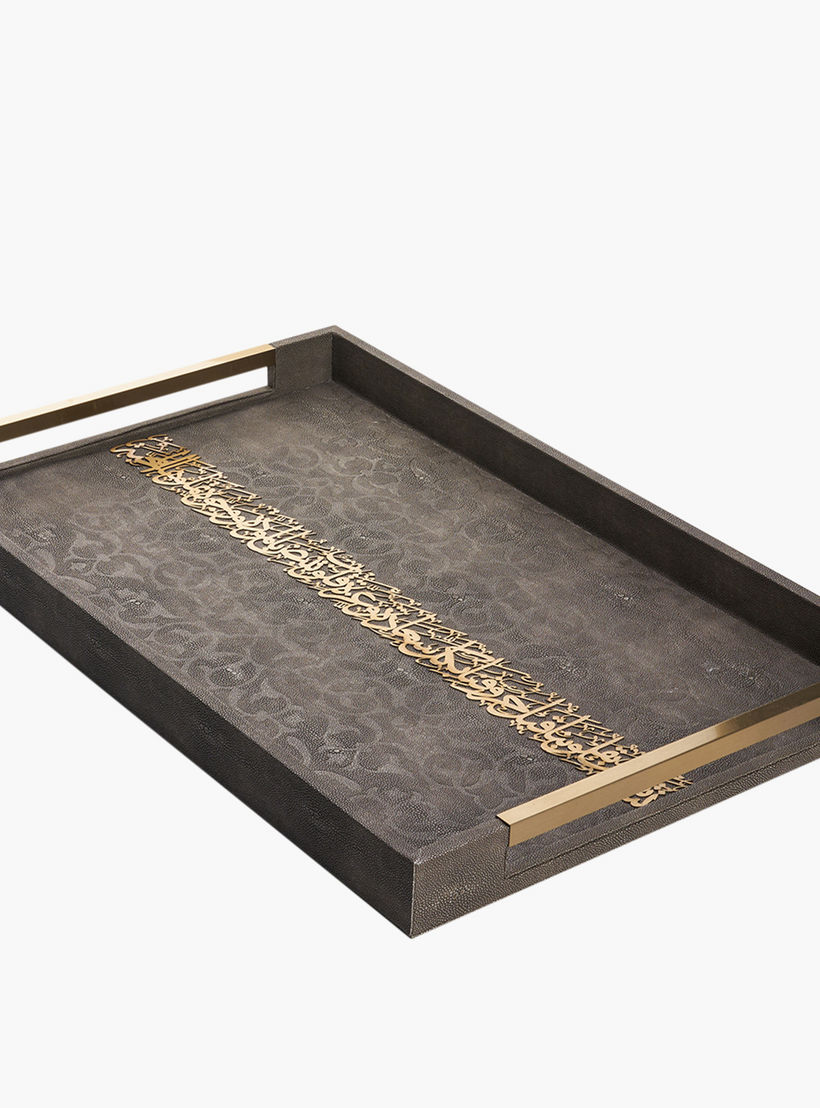 Otantik Joud Embellished Polyurethane Tray - 59x40x6 cm-household-dining-serveware-servingtrays-image-1