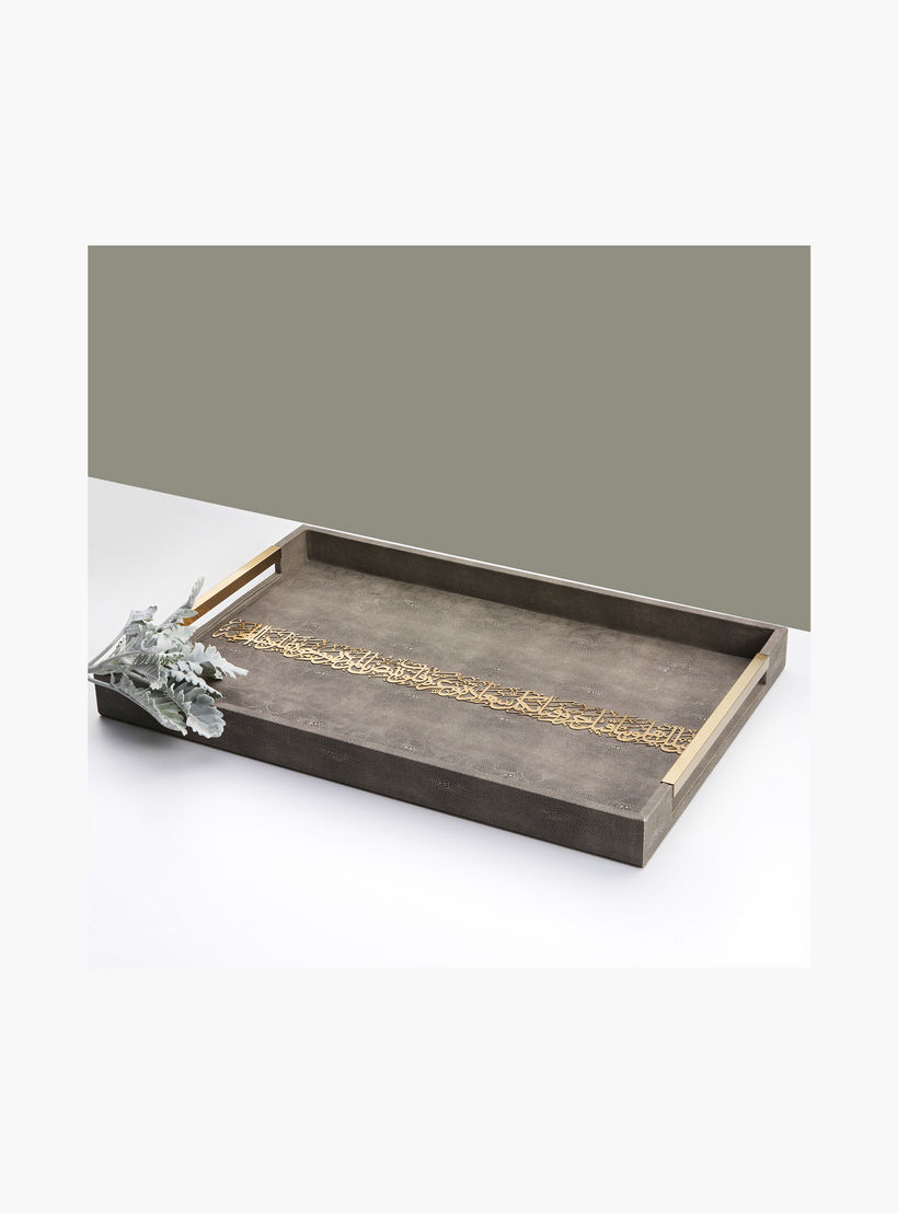 Otantik Joud Embellished Polyurethane Tray - 59x40x6 cm-household-dining-serveware-servingtrays-image-3