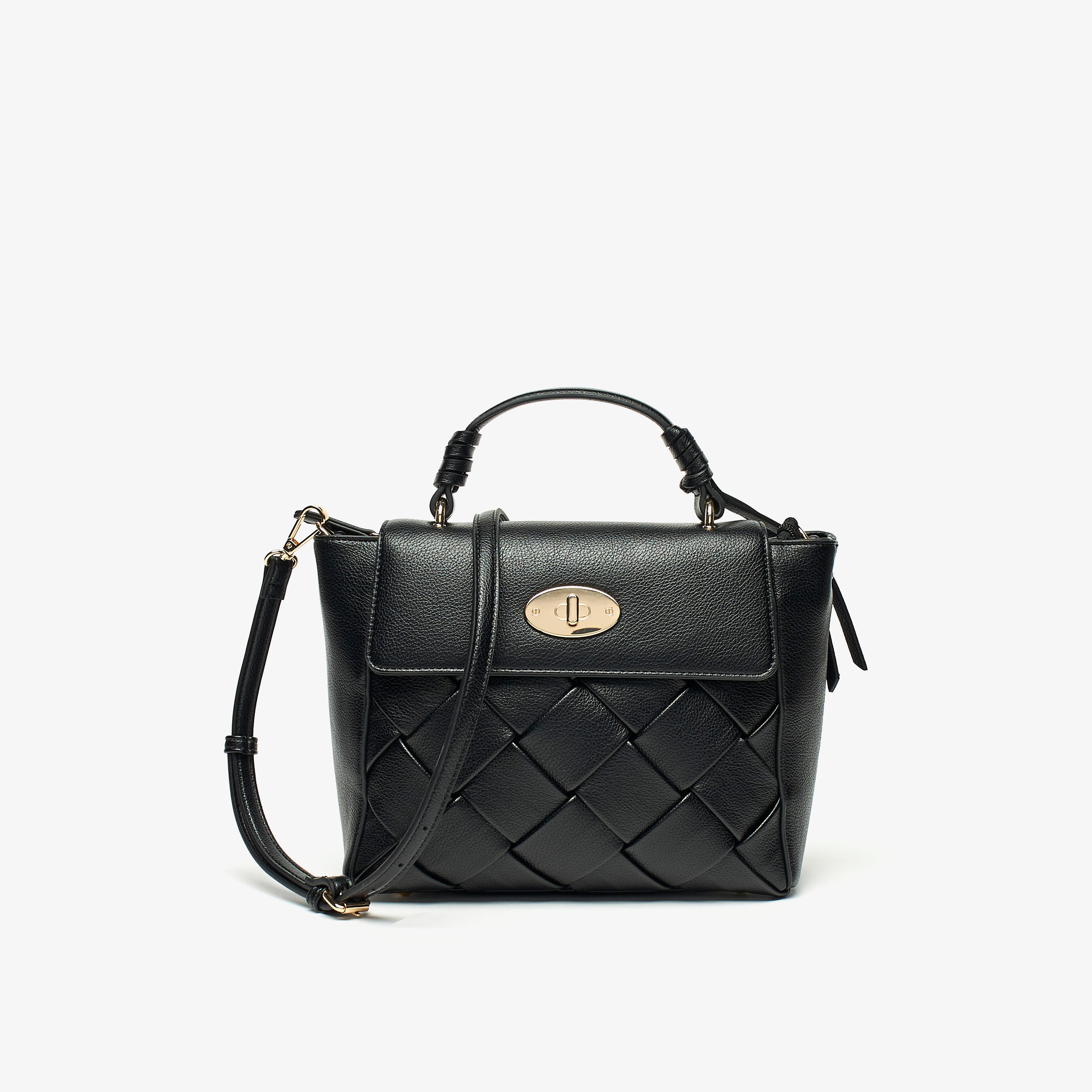 شنطة ساتشيل بارزة الملمس بحزام قابل للفصل وزر إغلاق مغناطيسي من سيليست-women-bagsandwallets-handbags-image-6