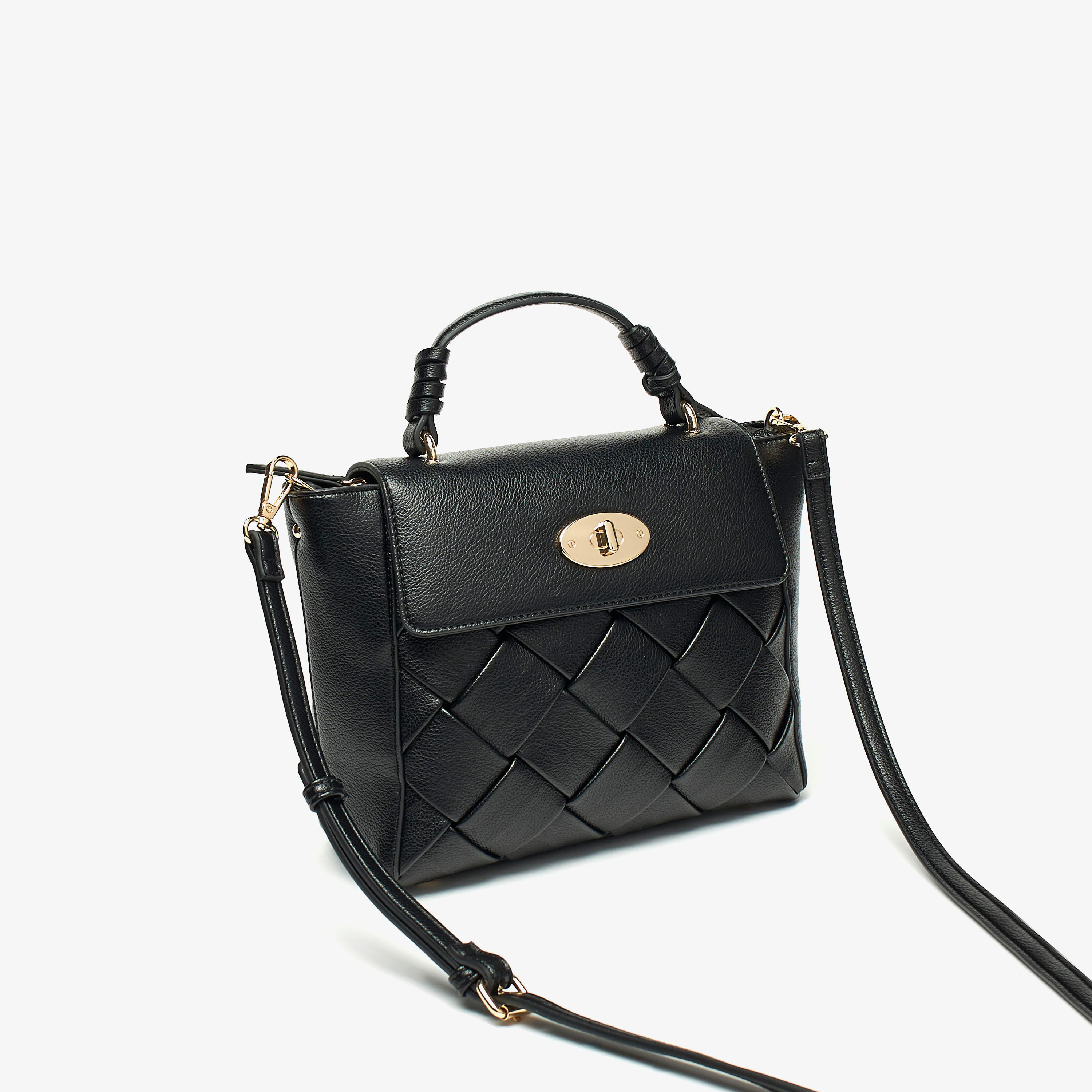 شنطة ساتشيل بارزة الملمس بحزام قابل للفصل وزر إغلاق مغناطيسي من سيليست-women-bagsandwallets-handbags-image-7