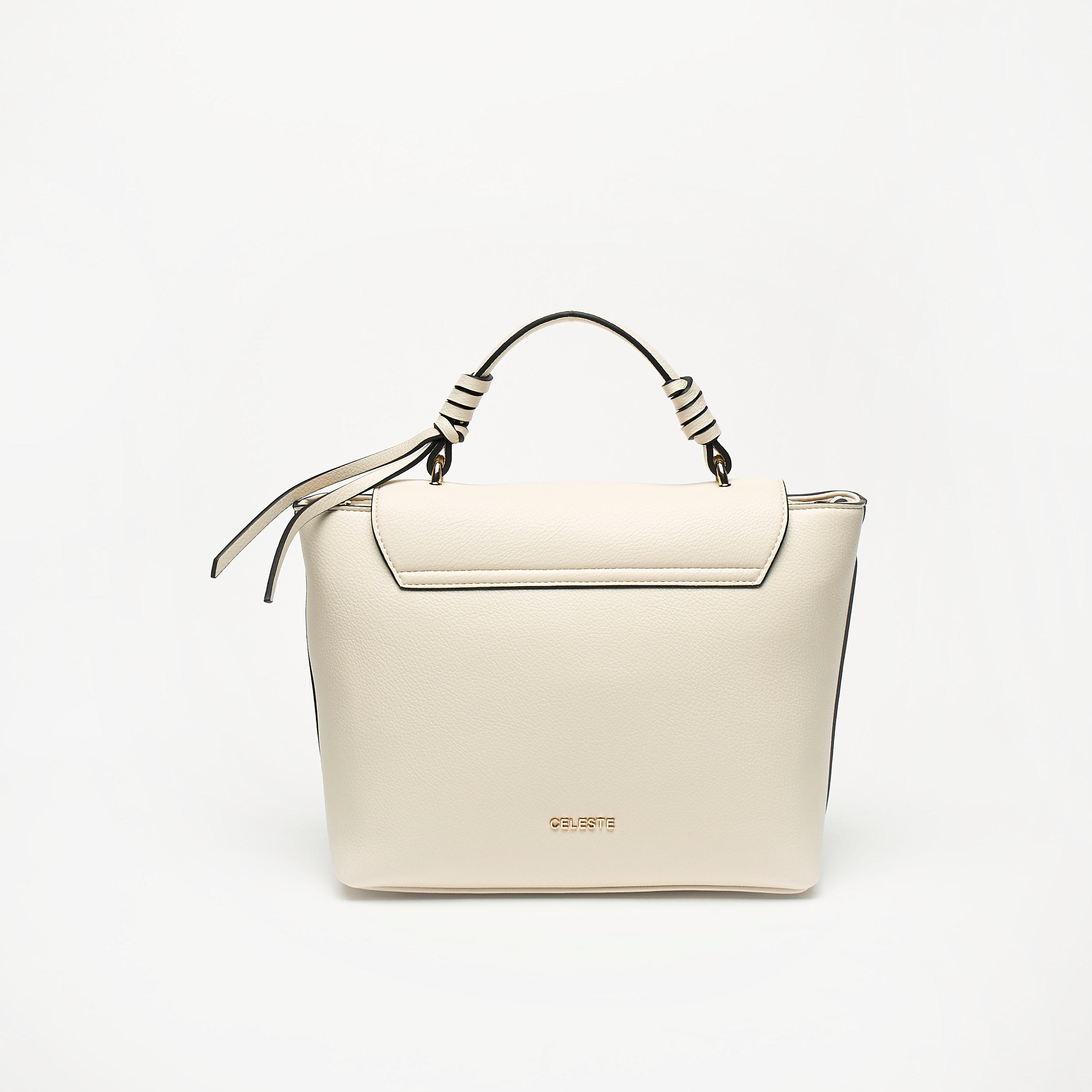 شنطة ساتشيل بارزة الملمس بحزام قابل للفصل وزر إغلاق مغناطيسي من سيليست-women-bagsandwallets-handbags-image-4