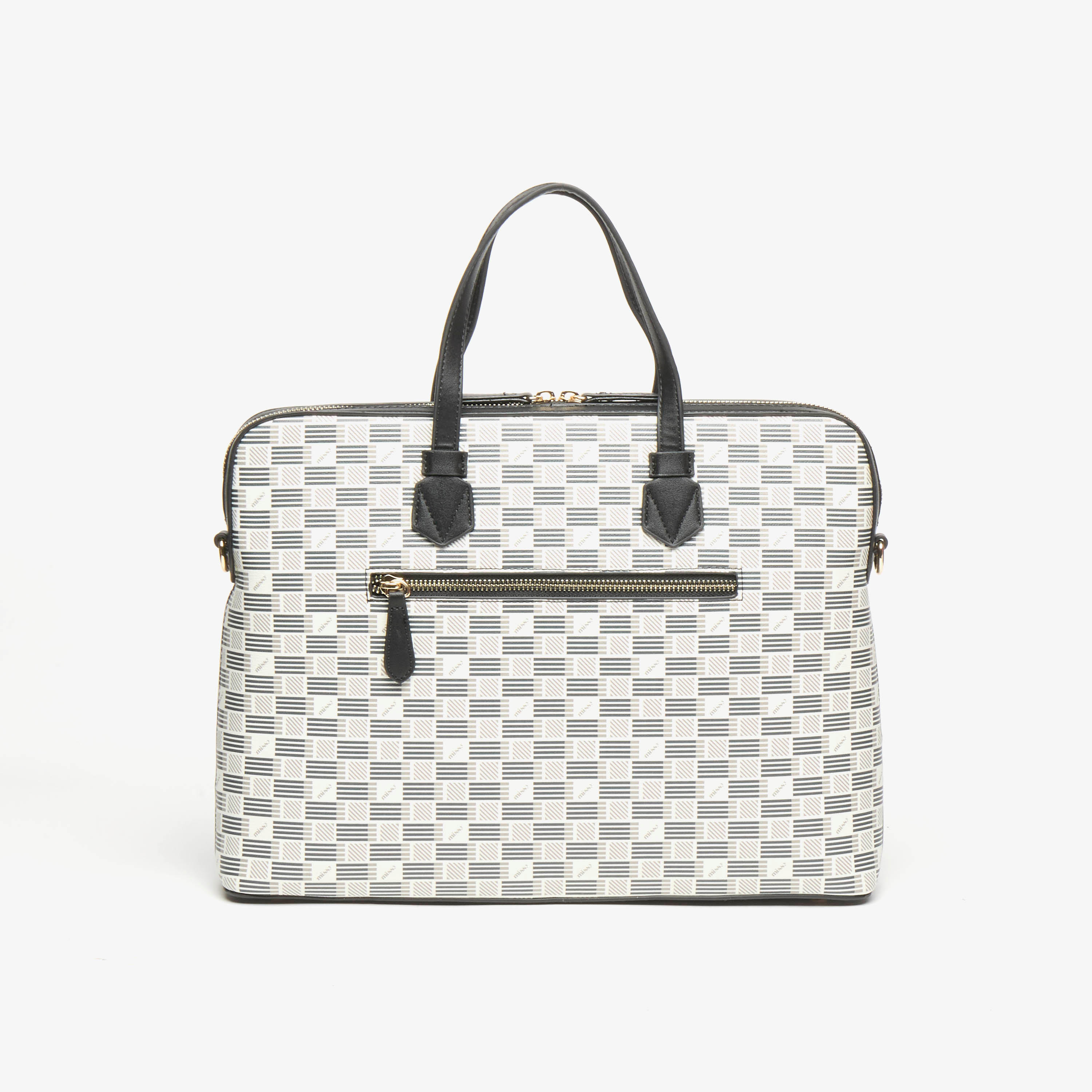 شنطة لابتوب بسحاب إغلاق ومقبض علوي بطبعات مونوجرام من ميسي-women-bagsandwallets-handbags-image-1