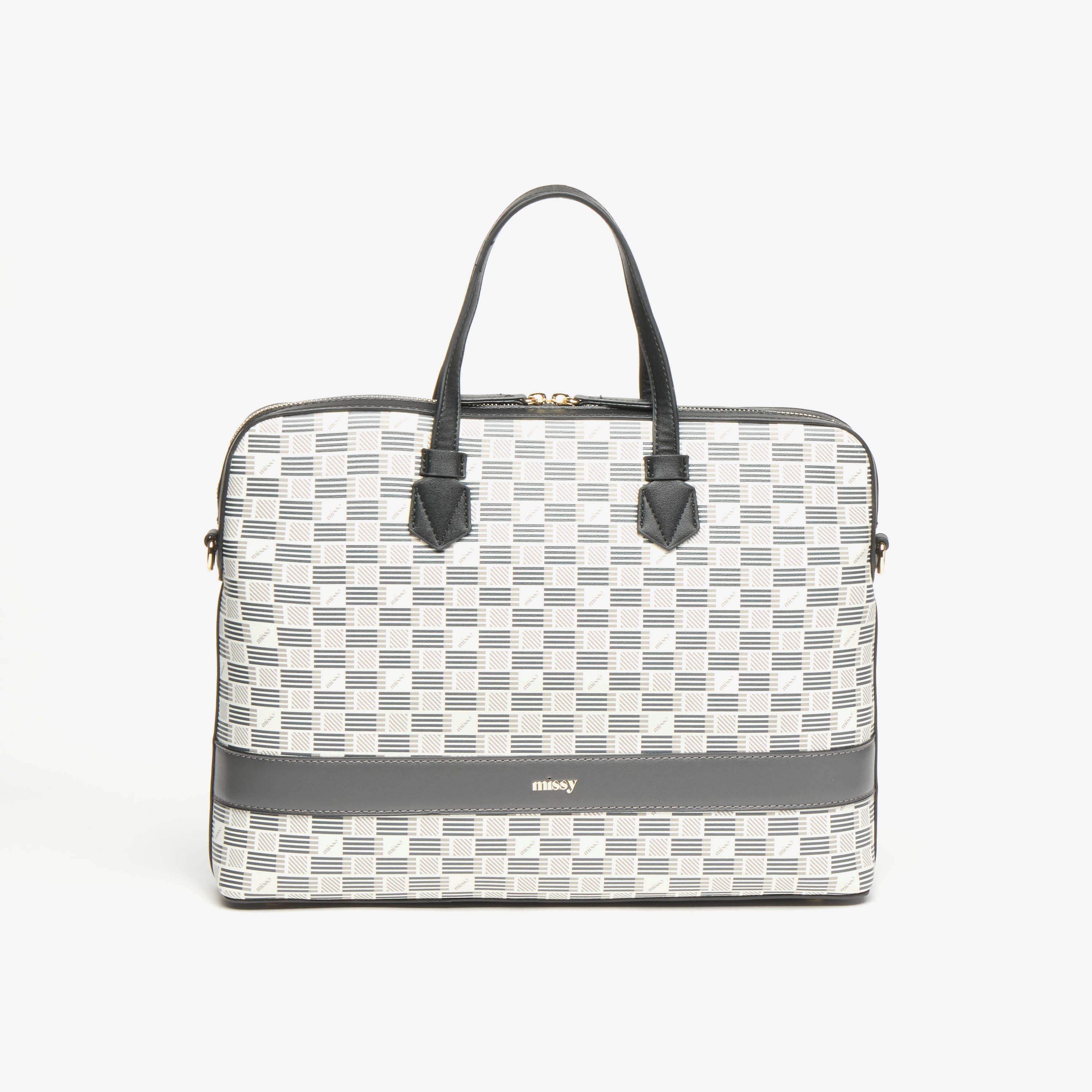 شنطة لابتوب بسحاب إغلاق ومقبض علوي بطبعات مونوجرام من ميسي-women-bagsandwallets-handbags-image-3