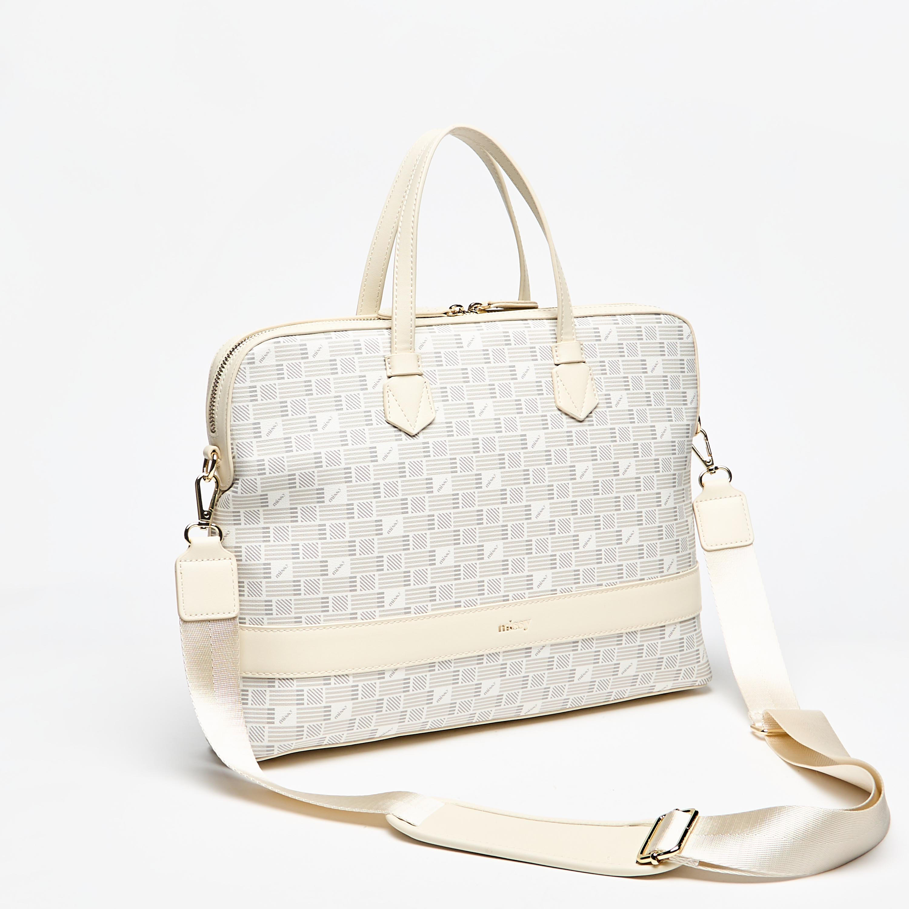 شنطة لابتوب بسحاب إغلاق ومقبض علوي بطبعات مونوجرام من ميسي-women-bagsandwallets-handbags-image-7