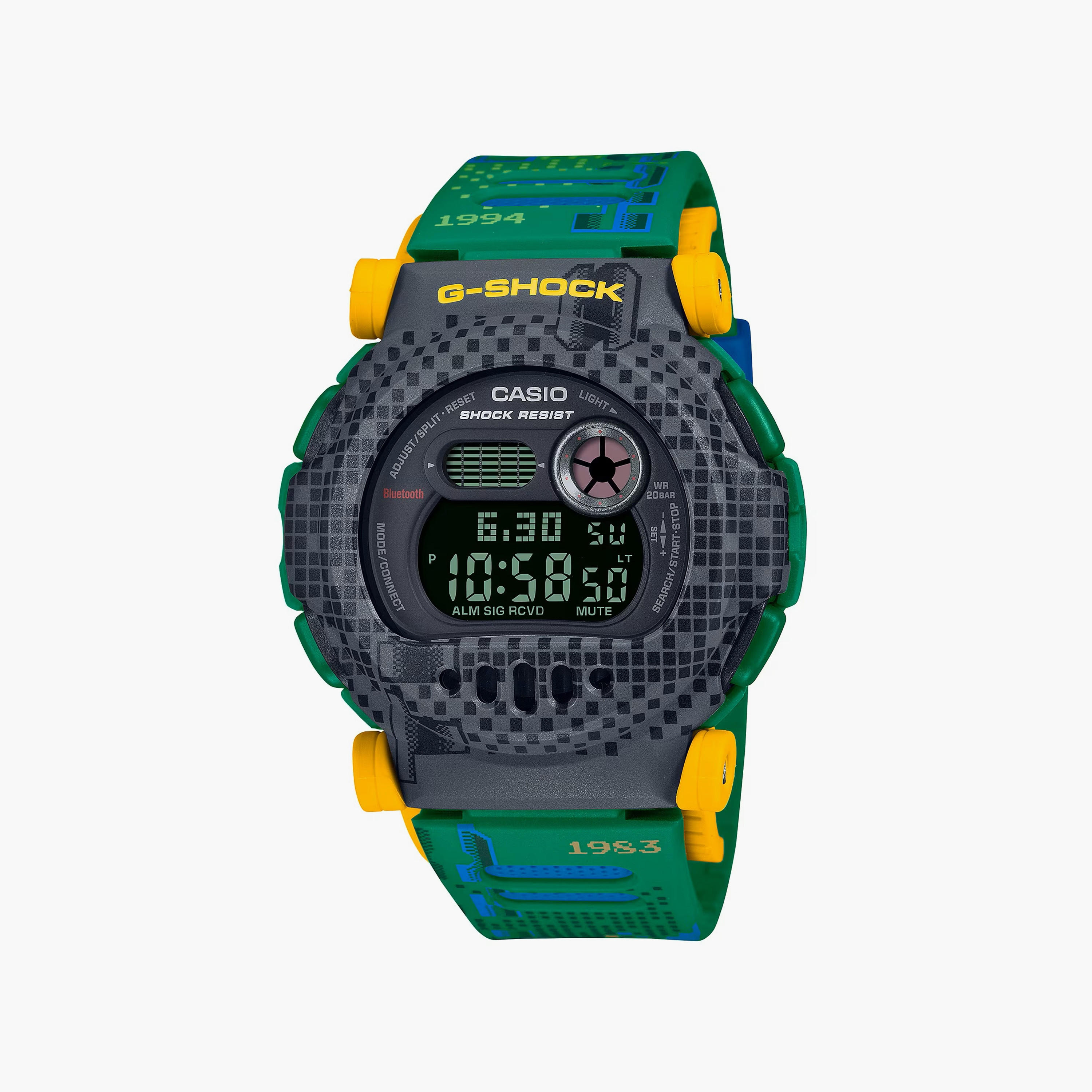 G-SHOCK Unisex Green Digital Silicone Strap Watch | G-B001RG-3DR-men-watchesandjewellery-watches-image-2