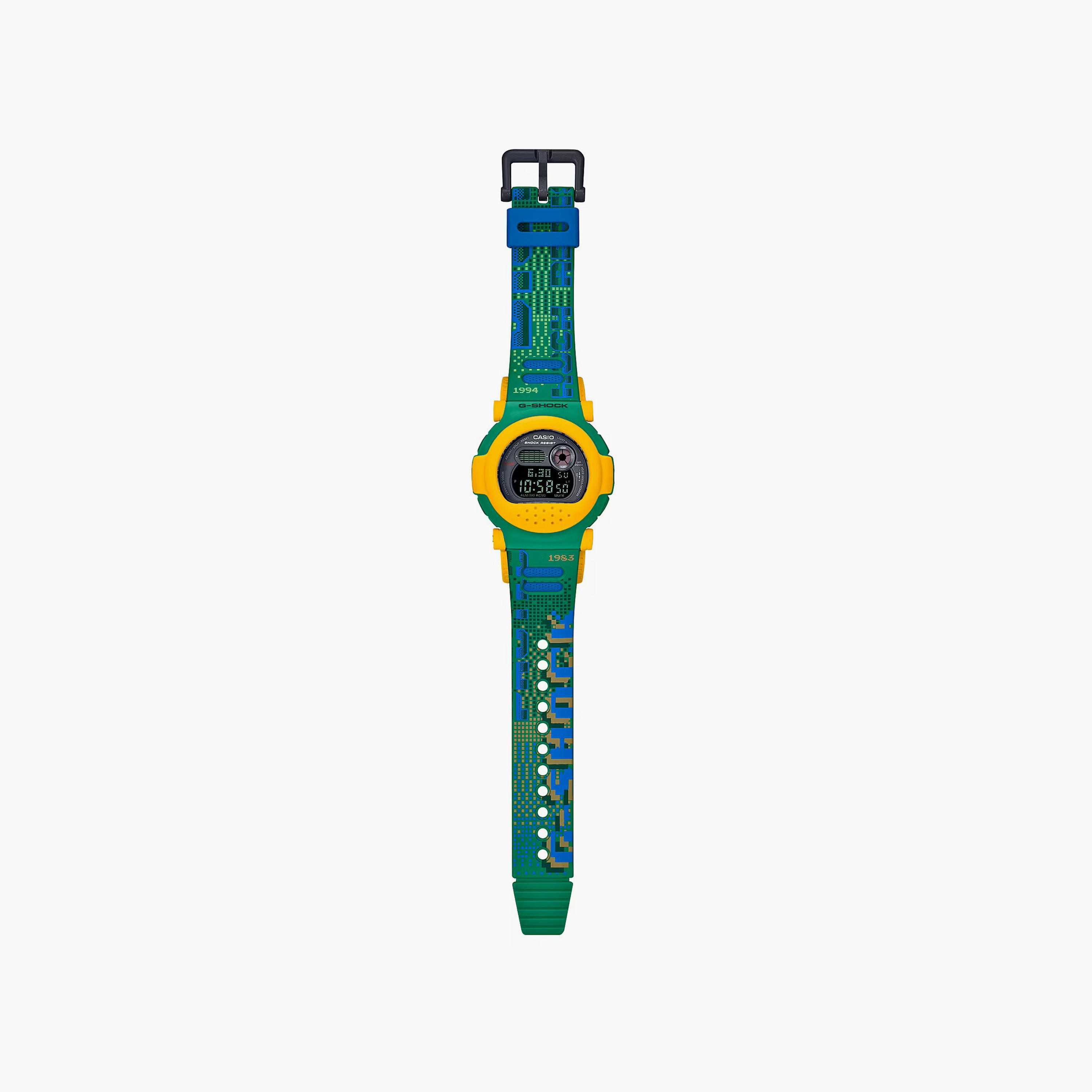 G-SHOCK Unisex Green Digital Silicone Strap Watch | G-B001RG-3DR-men-watchesandjewellery-watches-image-4
