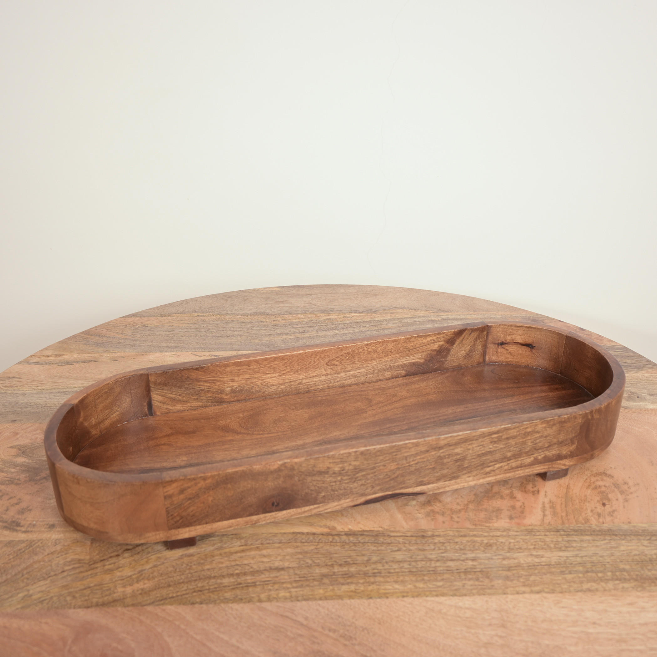صينية ديكور خشب بيضاوية من هوم كارفينج - 58x7 سم-household-dining-serveware-servingtrays-image-3