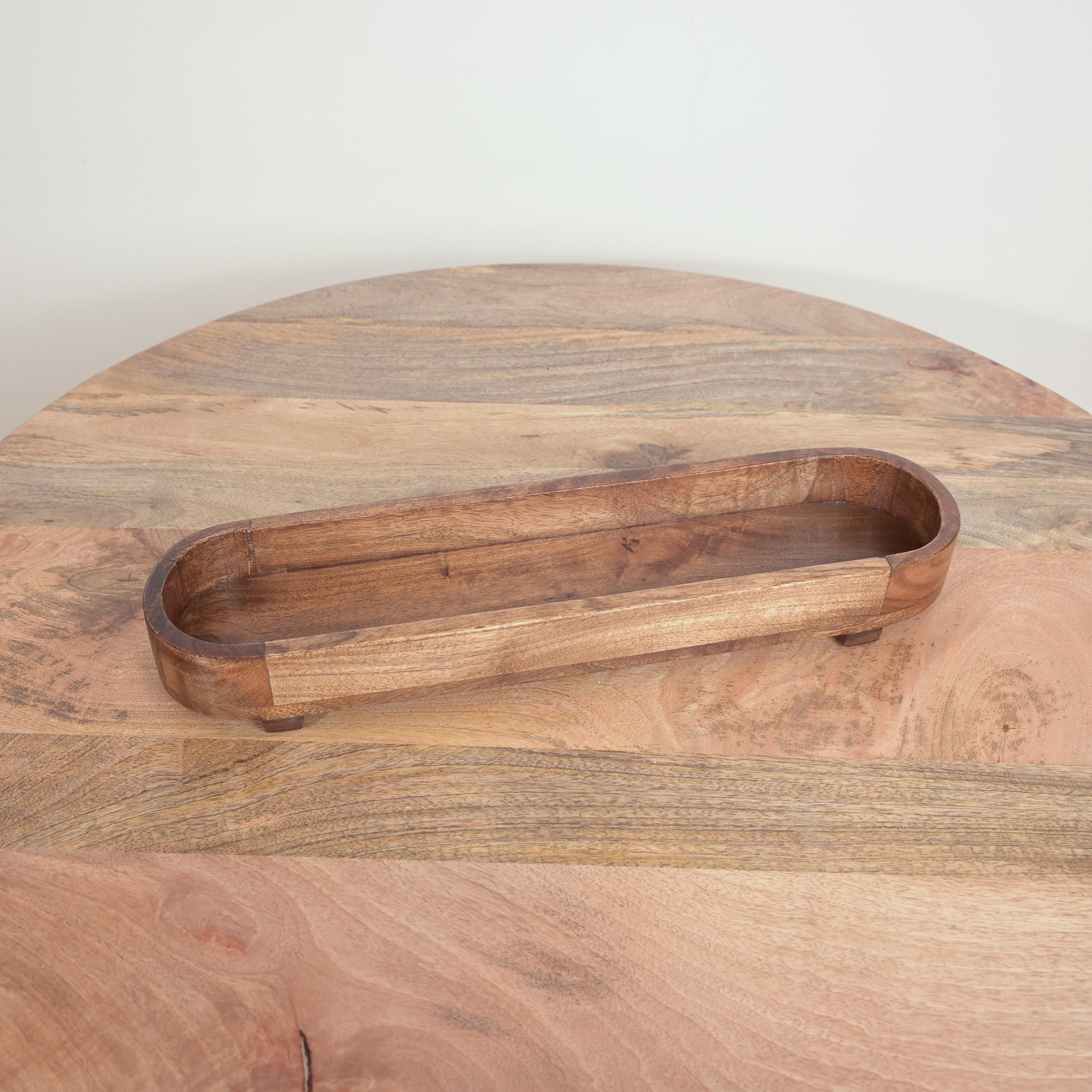 Home Carving Wooden Oval Serving Tray - 49x12 cm-household-dining-serveware-servingtrays-image-3