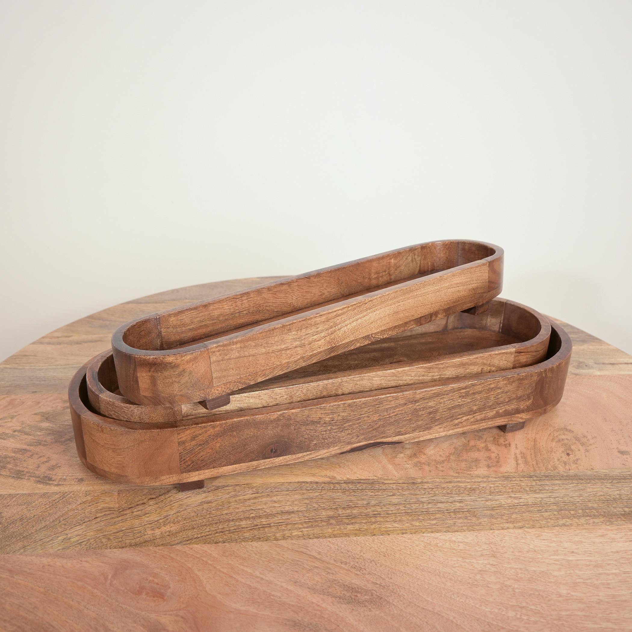 Home Carving Wooden Oval Serving Tray - 49x12 cm-household-dining-serveware-servingtrays-image-5