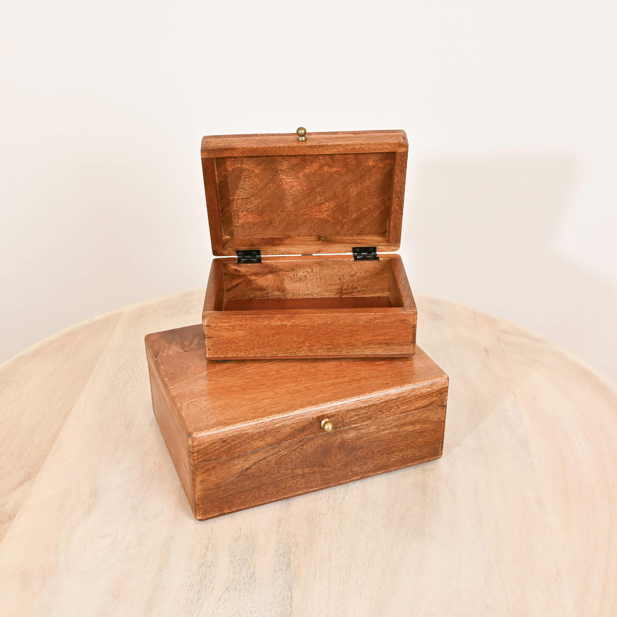 طقم صندوق ديكور خشب قطعتين من هوم كارفينج-household-decor-boxesandtrays-image-3