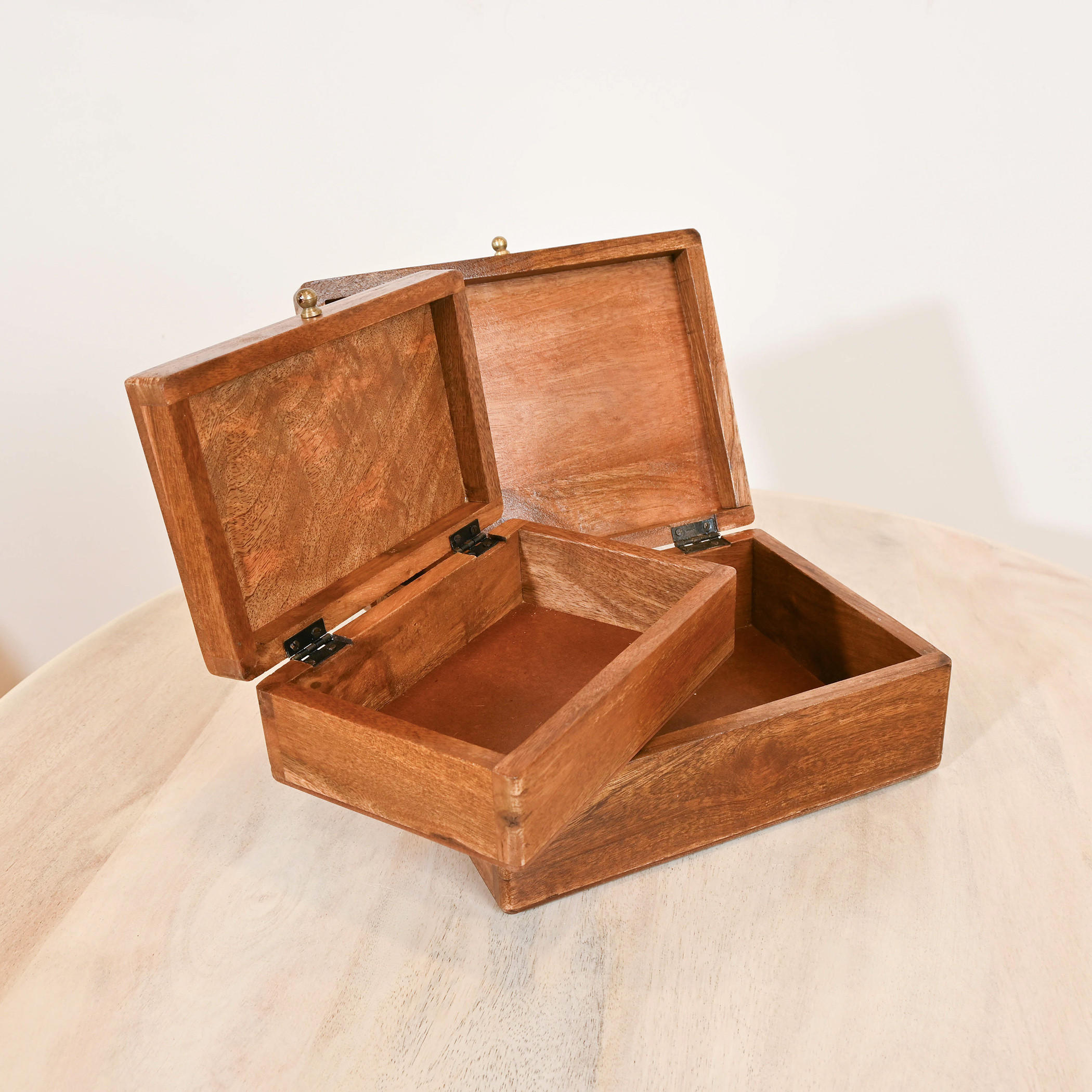 طقم صندوق ديكور خشب قطعتين من هوم كارفينج-household-decor-boxesandtrays-image-4
