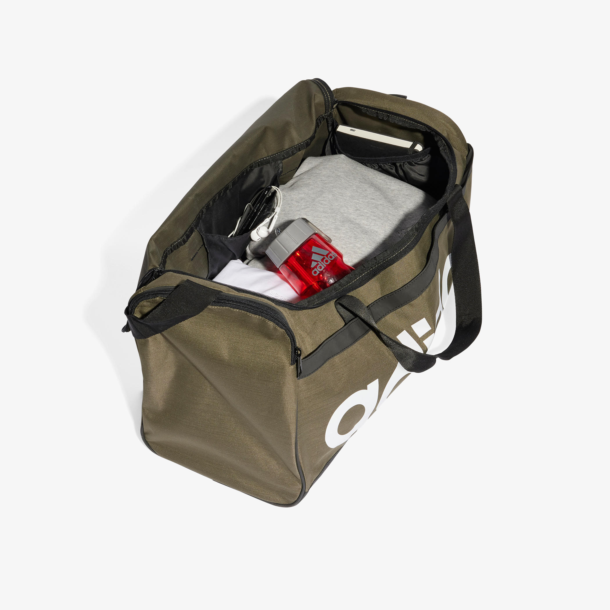 Adidas Logo Print Duffel Bag with Double Handles-men-bags-image-4