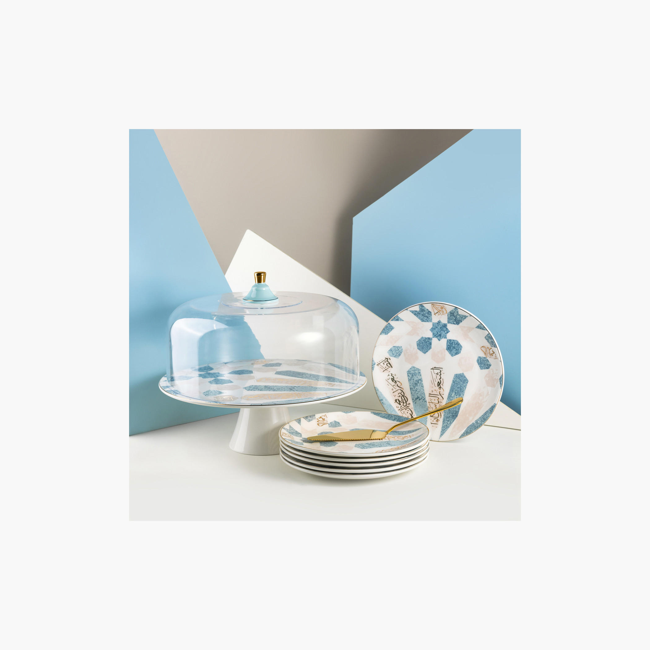 Otantik Amal 8-Piece Cake Serving Set-household-dining-serveware-cakestands-image-3