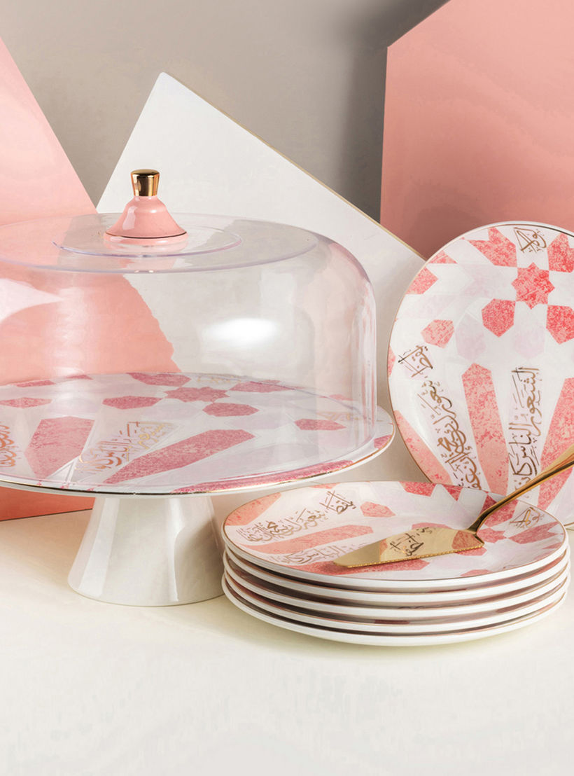 طقم تقديم كيك 8 قطع أمل من أوتانتيك-household-dining-serveware-cakestands-image-1