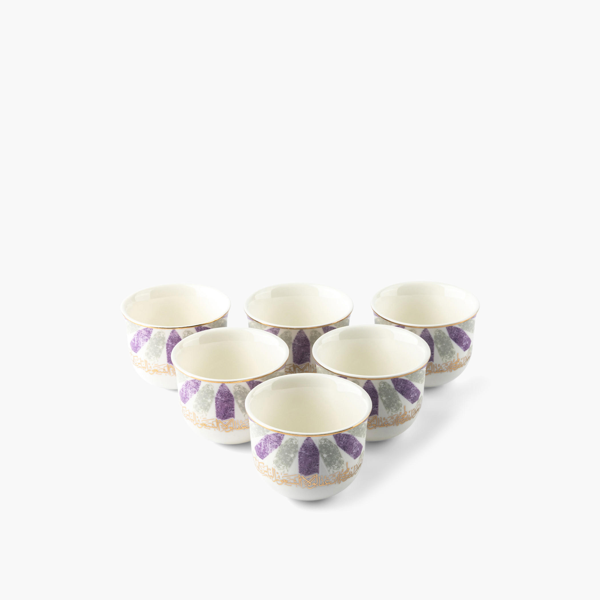 Otantik Amal Printed Porcelain Kahwa Cup - Set of 6-household-dining-teaandcoffee-teaandcoffeesets-image-2