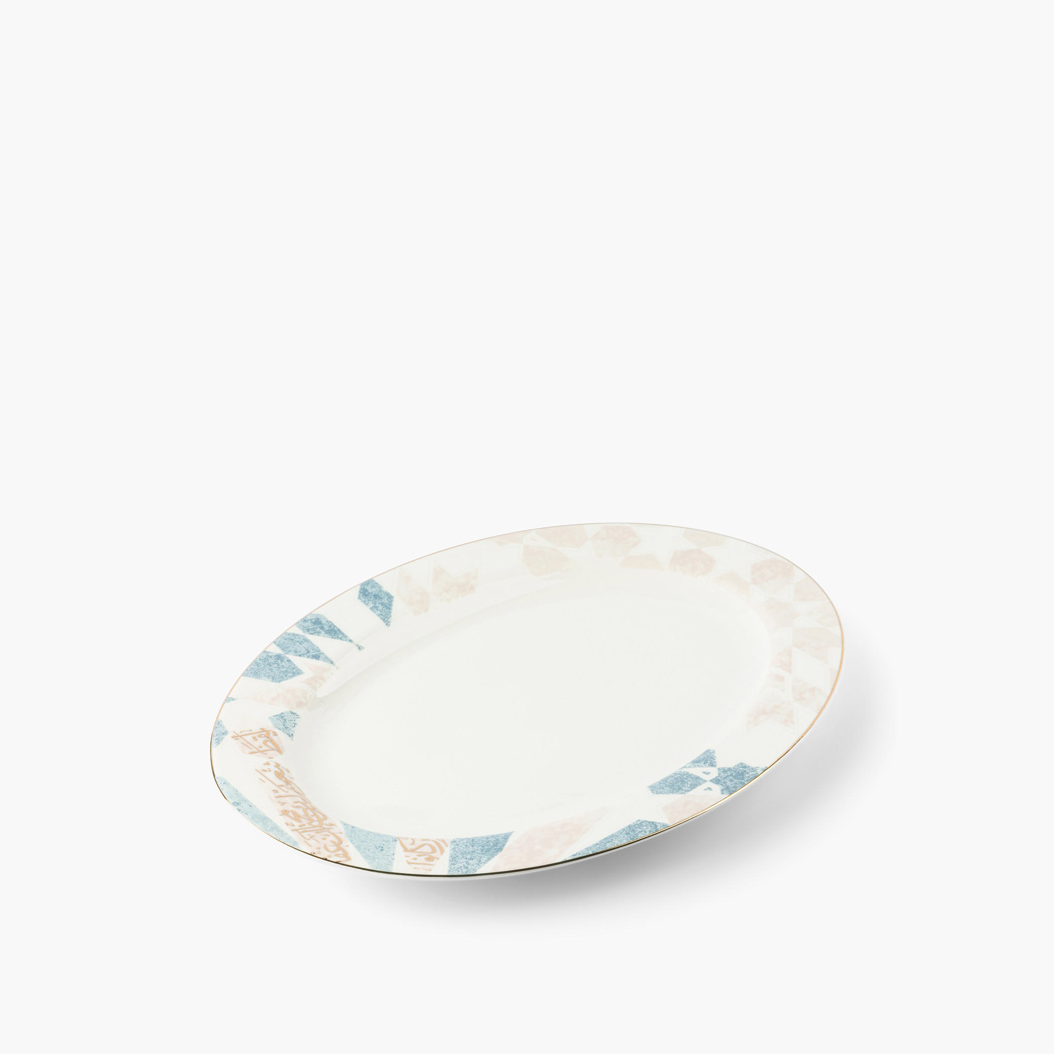 Otantik Amal Printed Porcelain Platter - 34x23 cm-household-dining-serveware-servingtrays-image-2