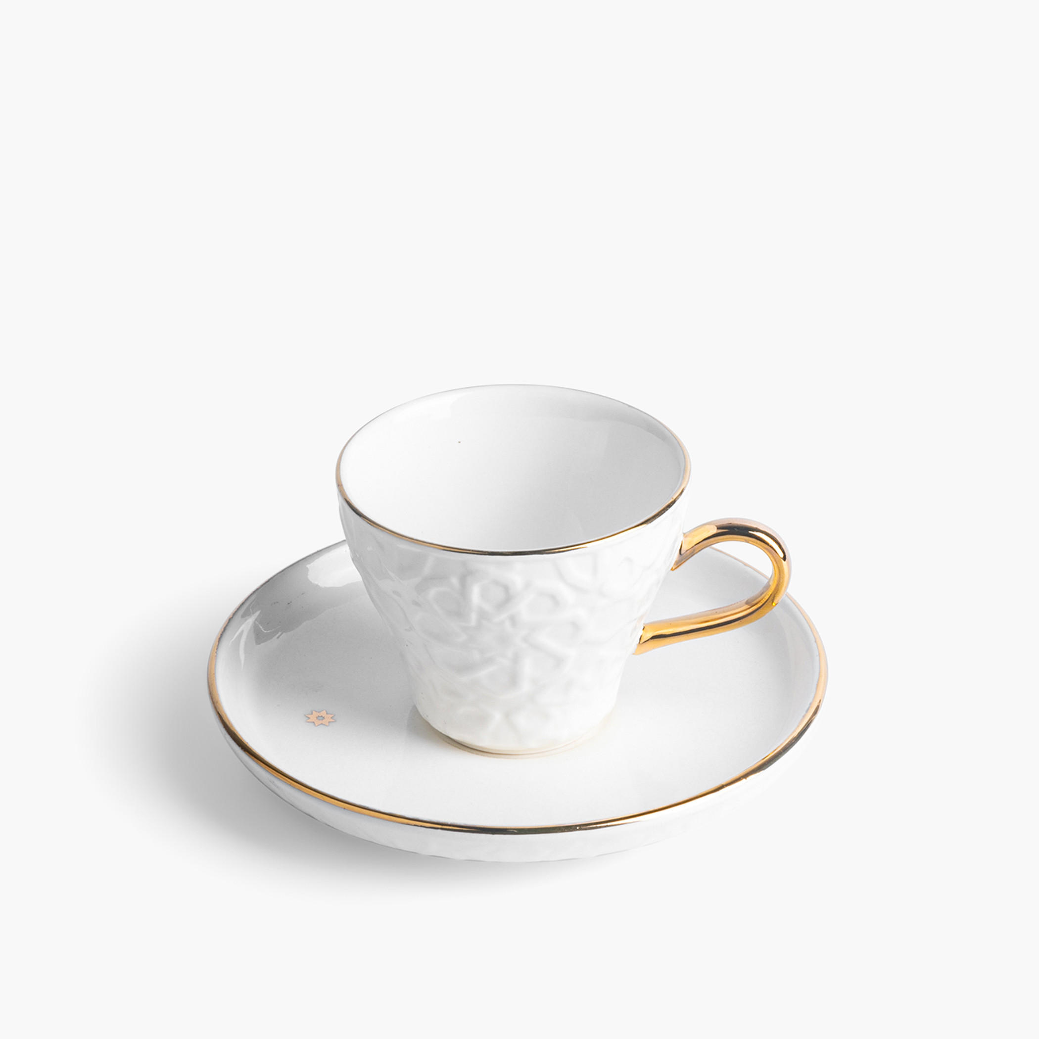 Otantik Crown 12-Piece Textured Turkish Coffee Cup and Saucer Set-household-dining-teaandcoffee-teaandcoffeesets-image-3