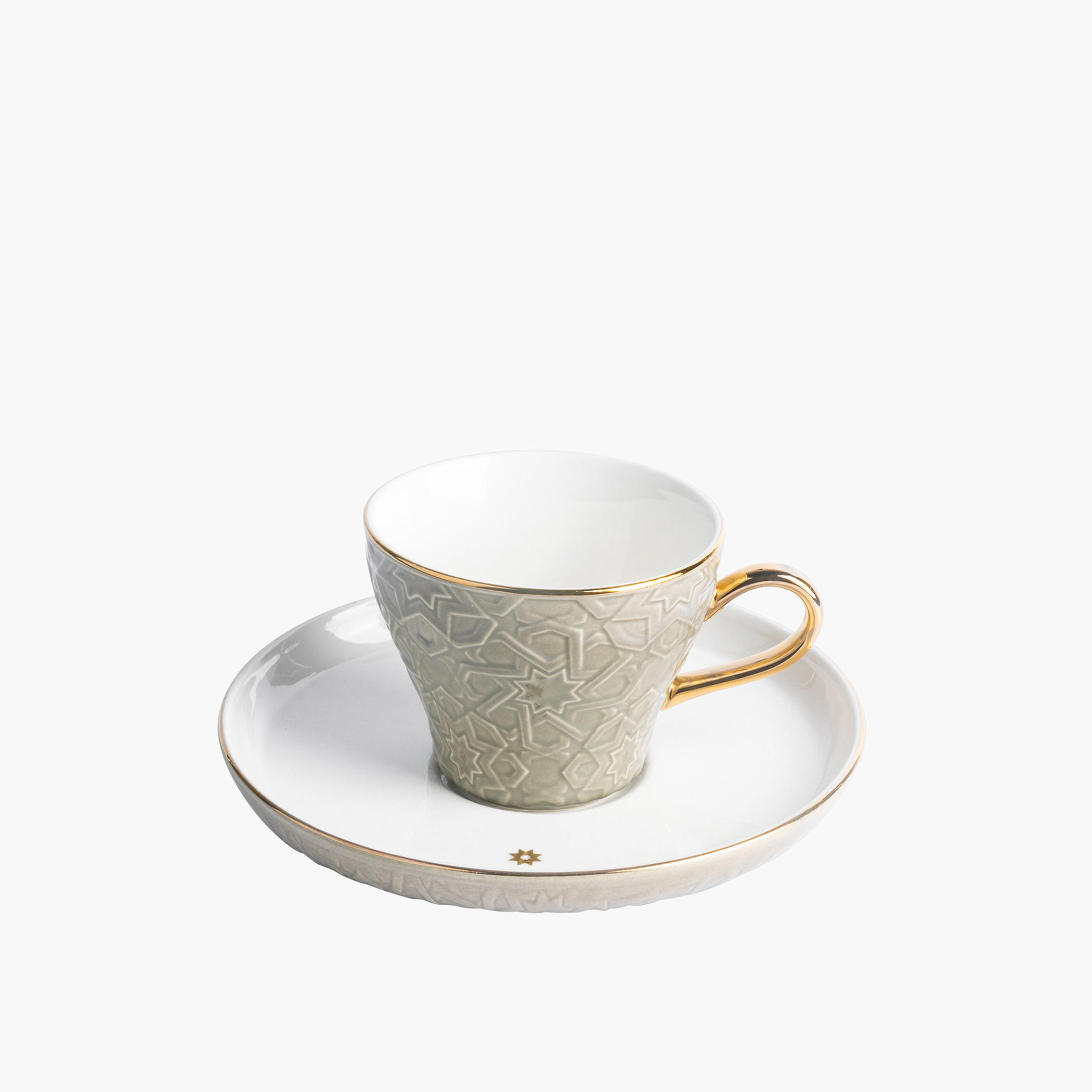Otantik Crown Textured 12-Piece Porcelain Cup and Saucer Set-household-dining-teaandcoffee-teaandcoffeesets-image-3