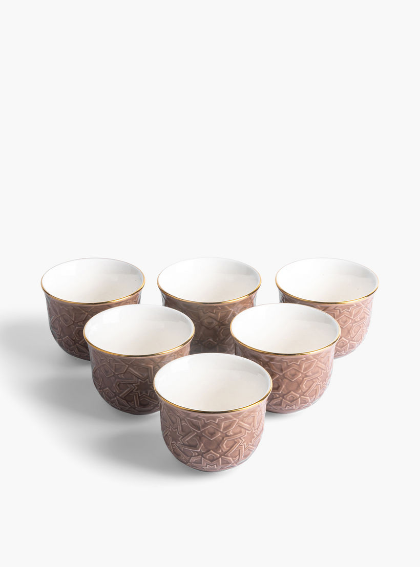 طقم فناجين قهوة بورسلان 6 قطع كراون من أوتانتيك-household-dining-teaandcoffee-teaandcoffeesets-image-2