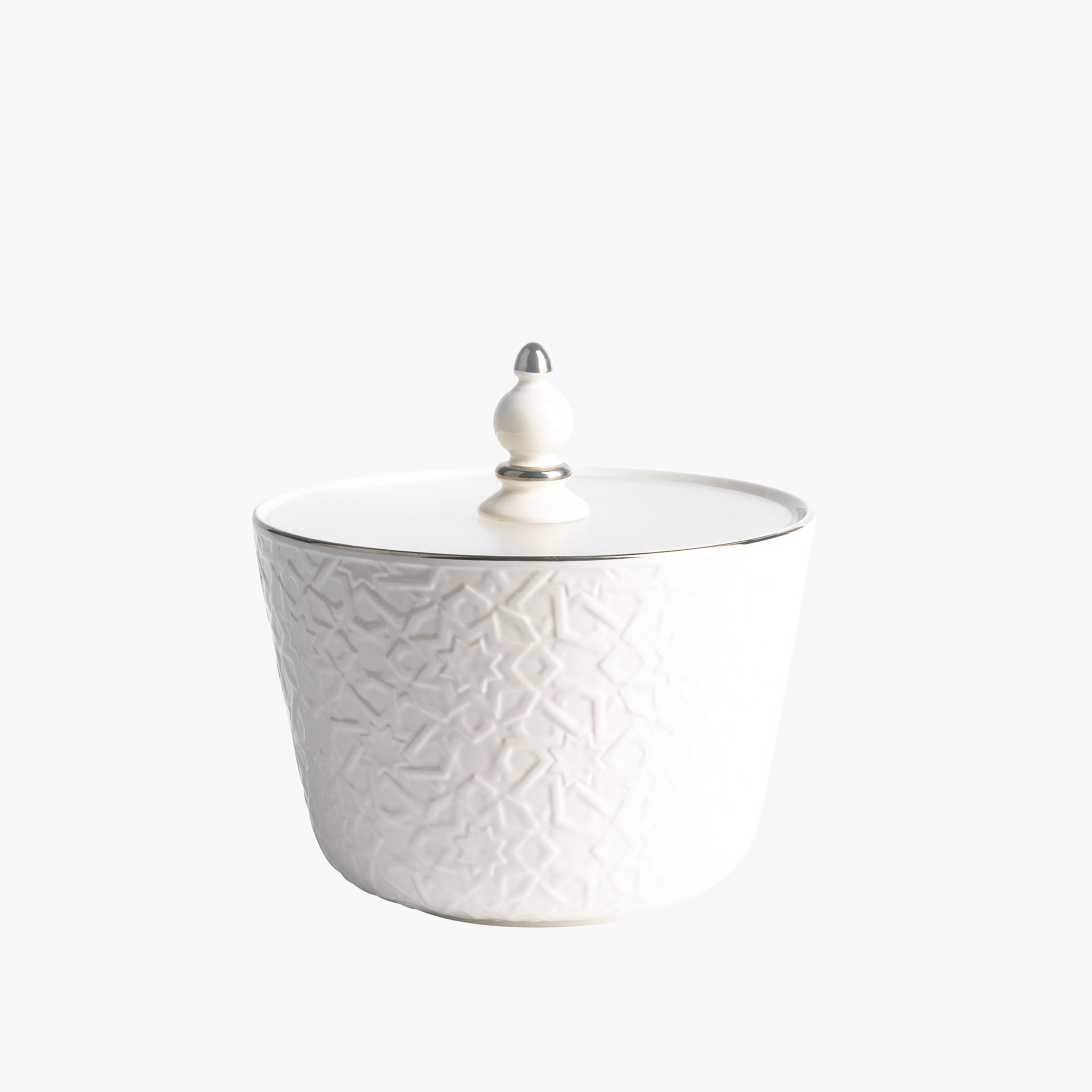 Otantik Crown Textured Porcelain Date Bowl with Lid-household-kitchen-foodstorage-containers-image-2