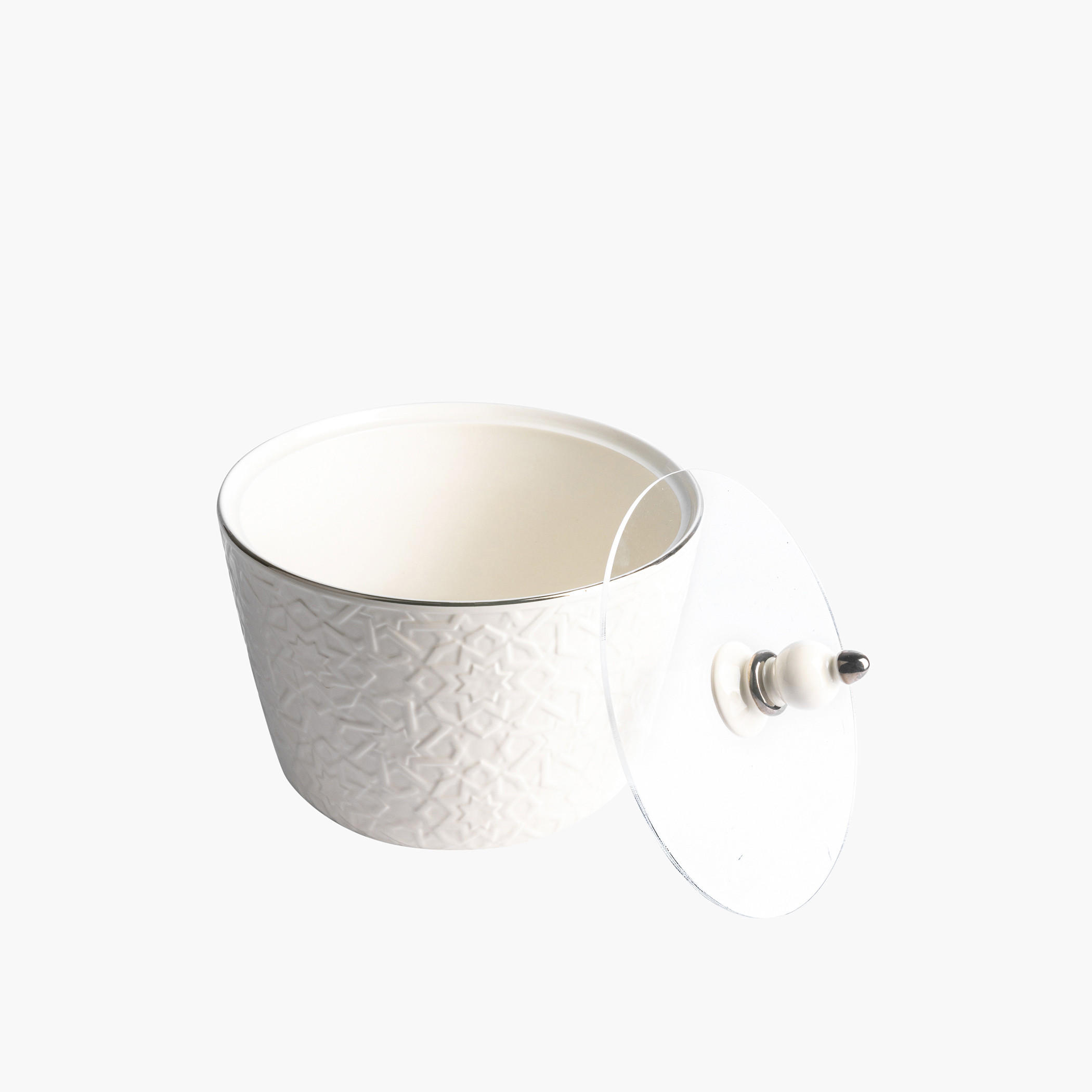 Otantik Crown Textured Porcelain Date Bowl with Lid-household-kitchen-foodstorage-containers-image-3