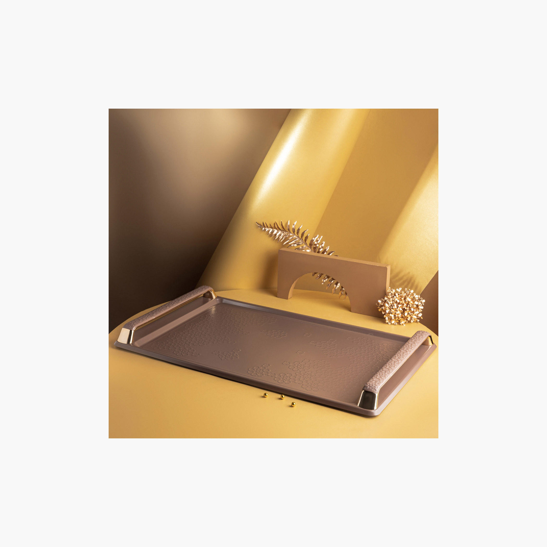 Otanik Textured Serving Tray - 49x34 cms-household-dining-serveware-servingtrays-image-3