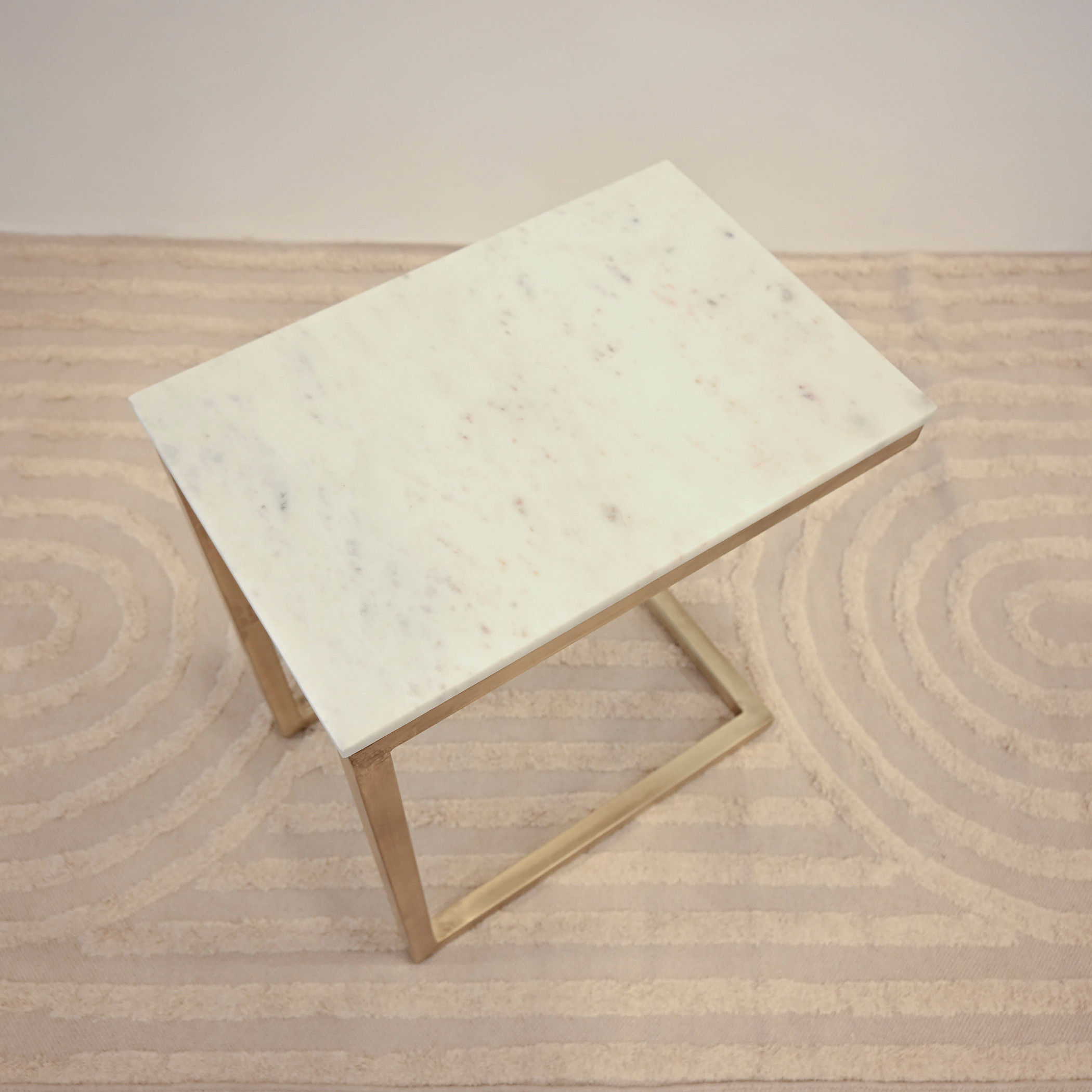 Home Carving Marble Top End Table - 46x30x56 cms-furniture-livingroom-sideandendtables-image-5