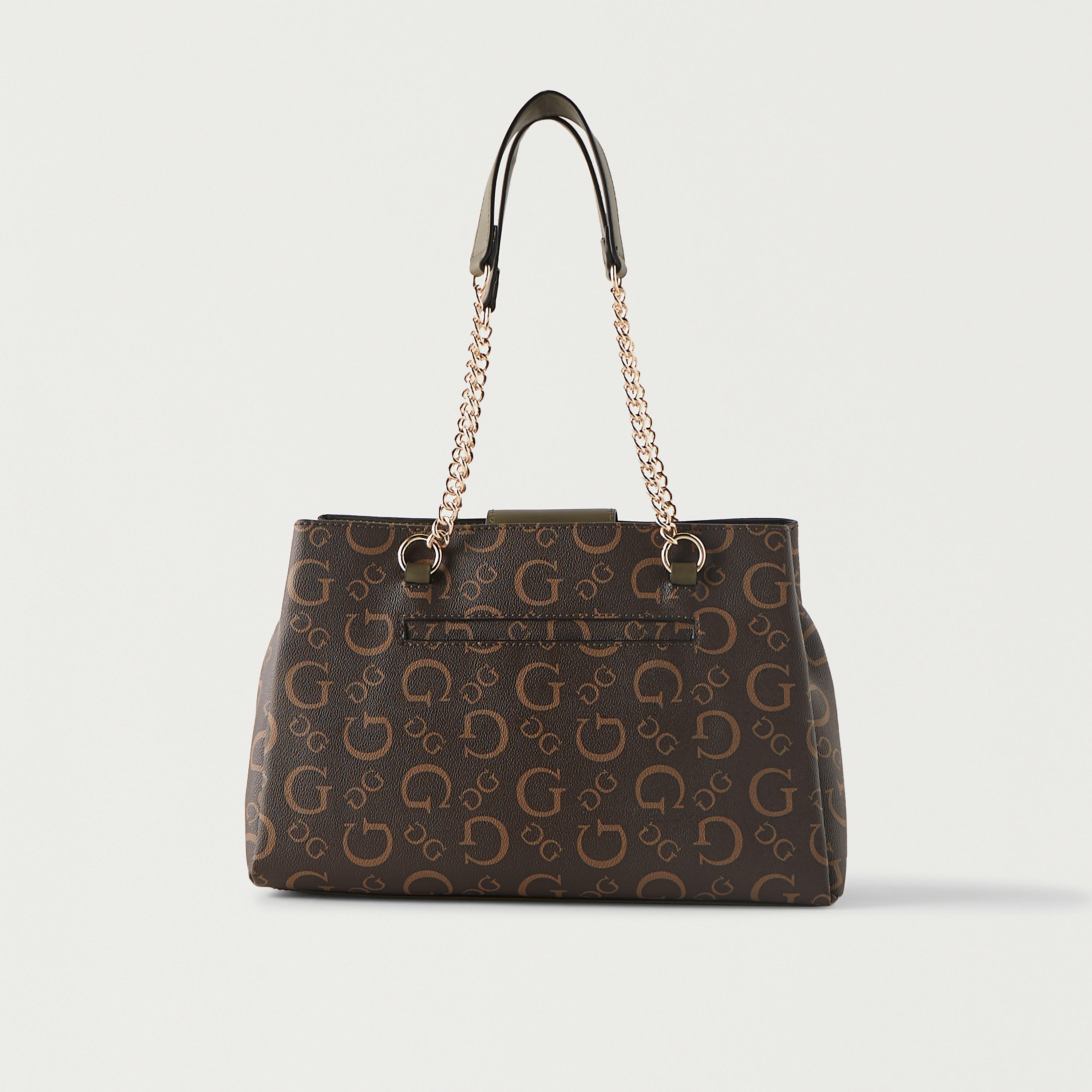 Guess Logo Print Shoulder Bag with Chain Double Handle-women-bagsandwallets-handbags-image-5