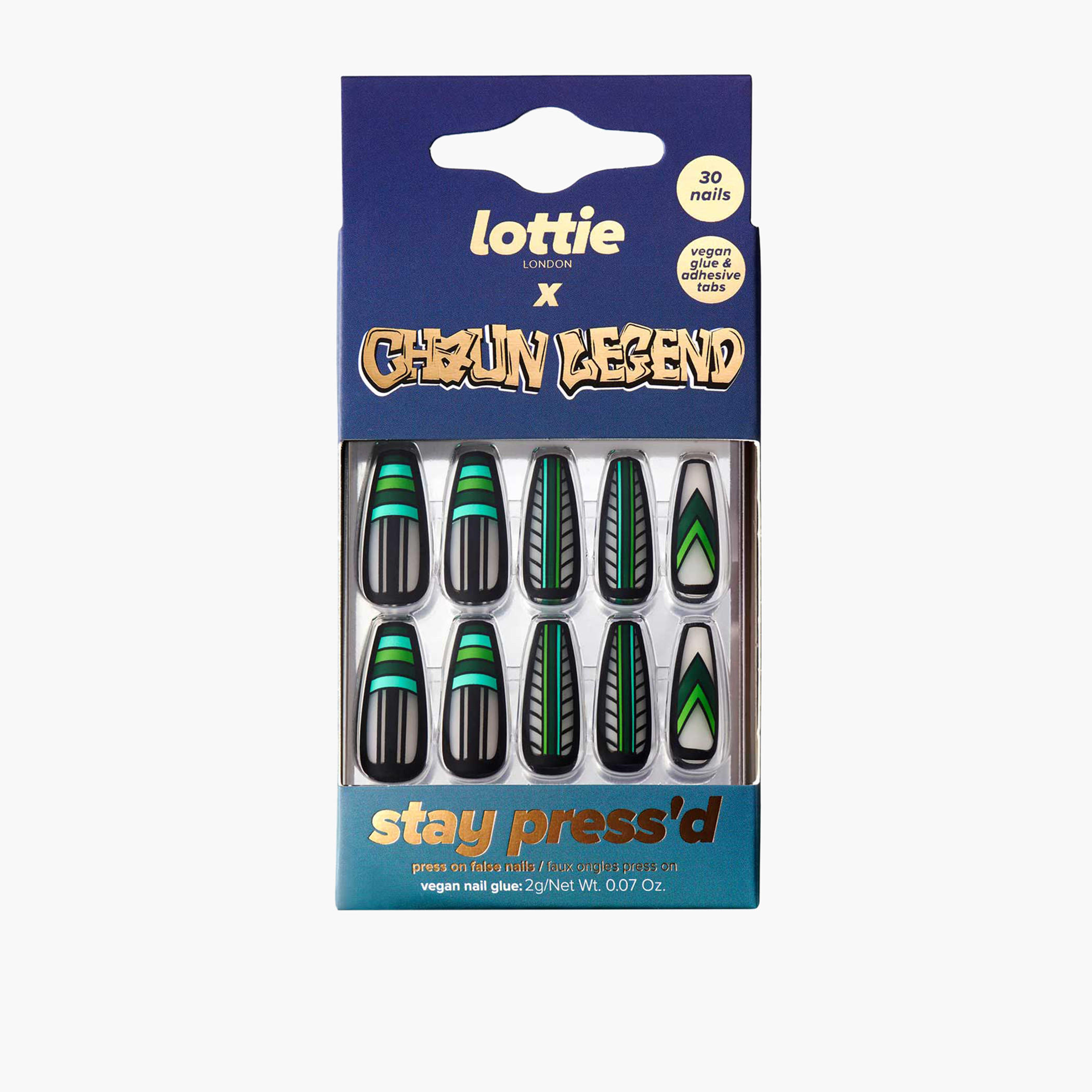 Lottie London 30-Piece Lottie X Chaun Legend Press-On Nails Set-beautyandpersonalcare-makeup-nails-artificialnails-image-1