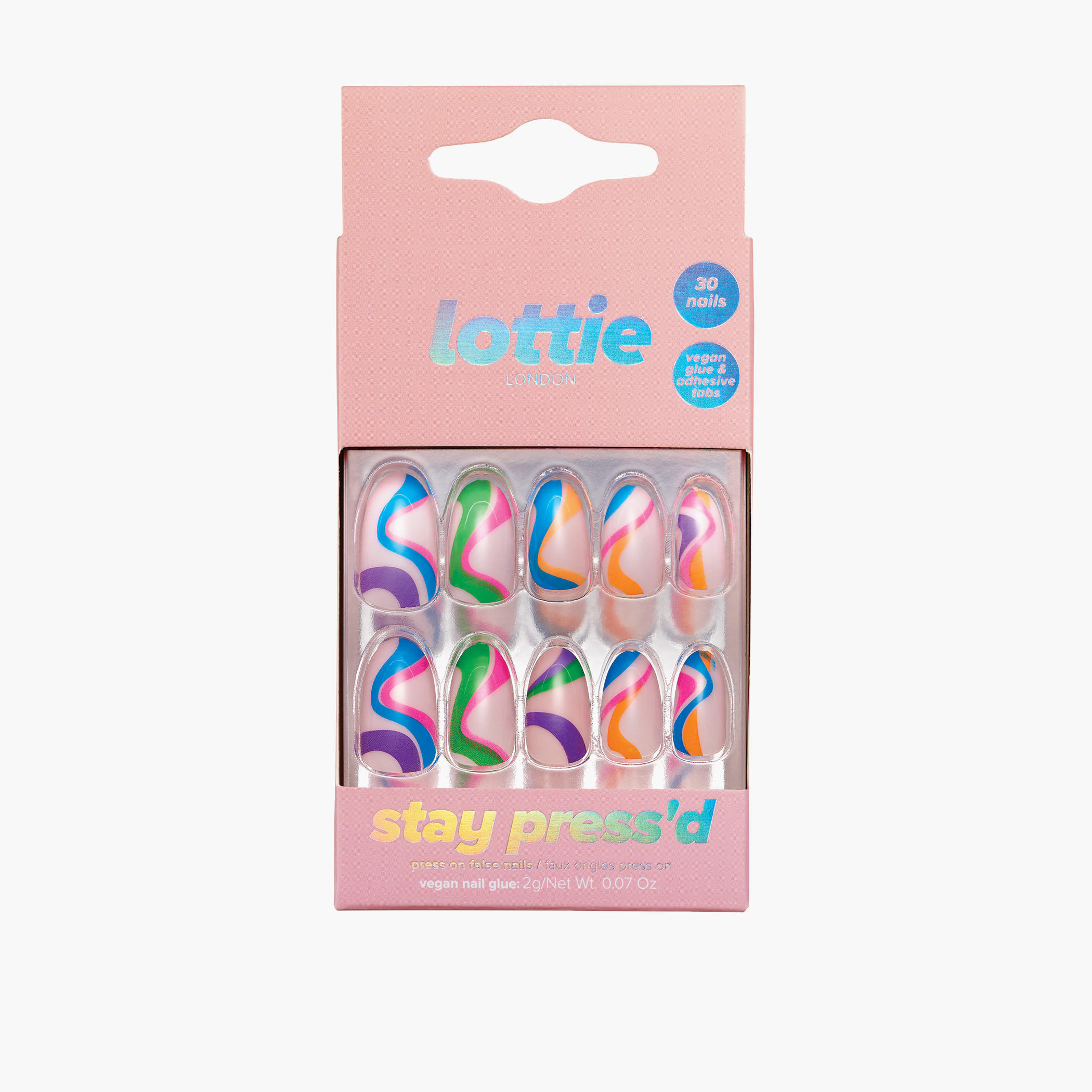 Lottie London Stay Press'd 30-Piece Press-On Nails Set-beautyandpersonalcare-makeup-nails-artificialnails-image-1