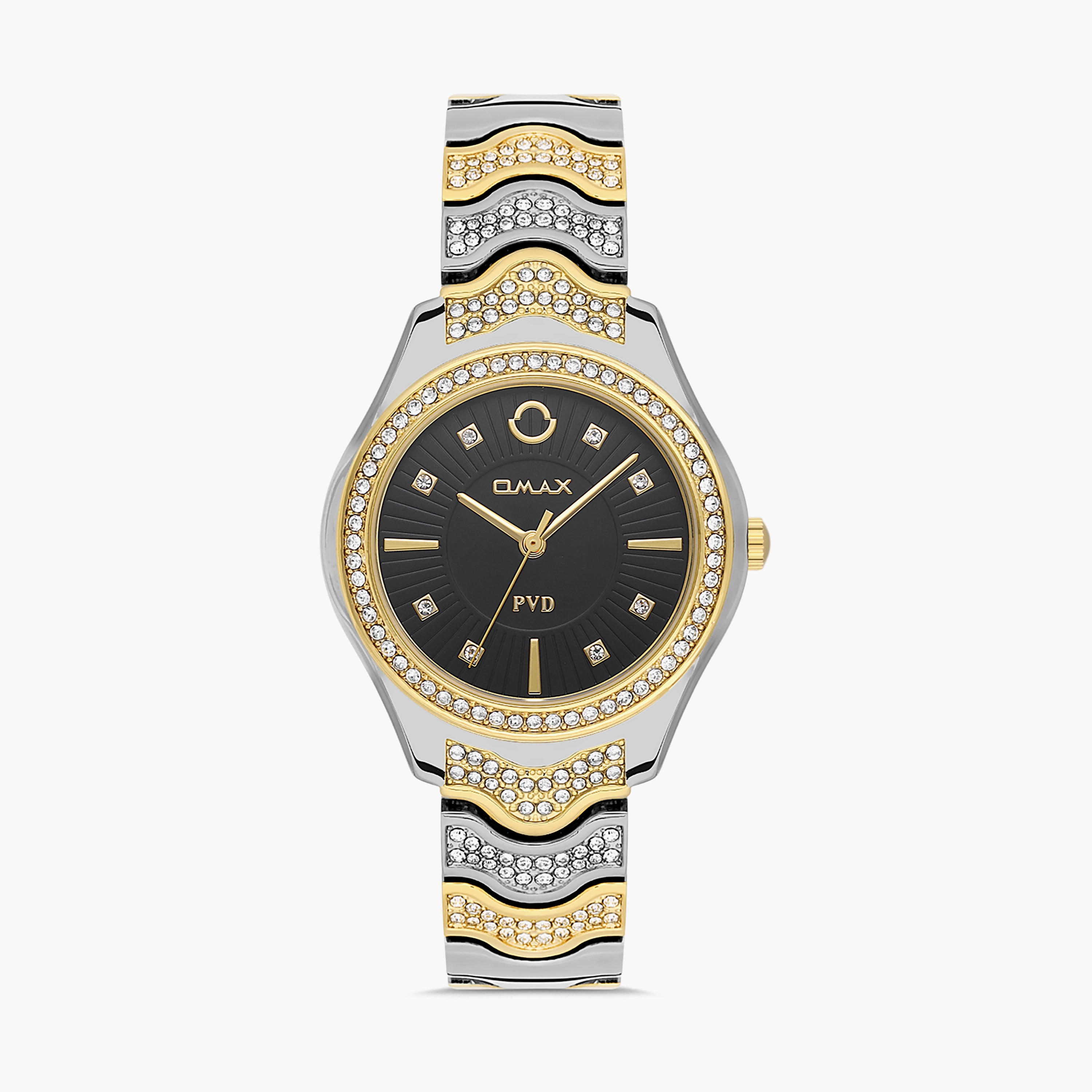 Omax Women's Silver & Gold Analog Stainless Steel Strap Watch | 00JSS024N001 | 36 MM-women-watchesandjewellery-watches-image-1