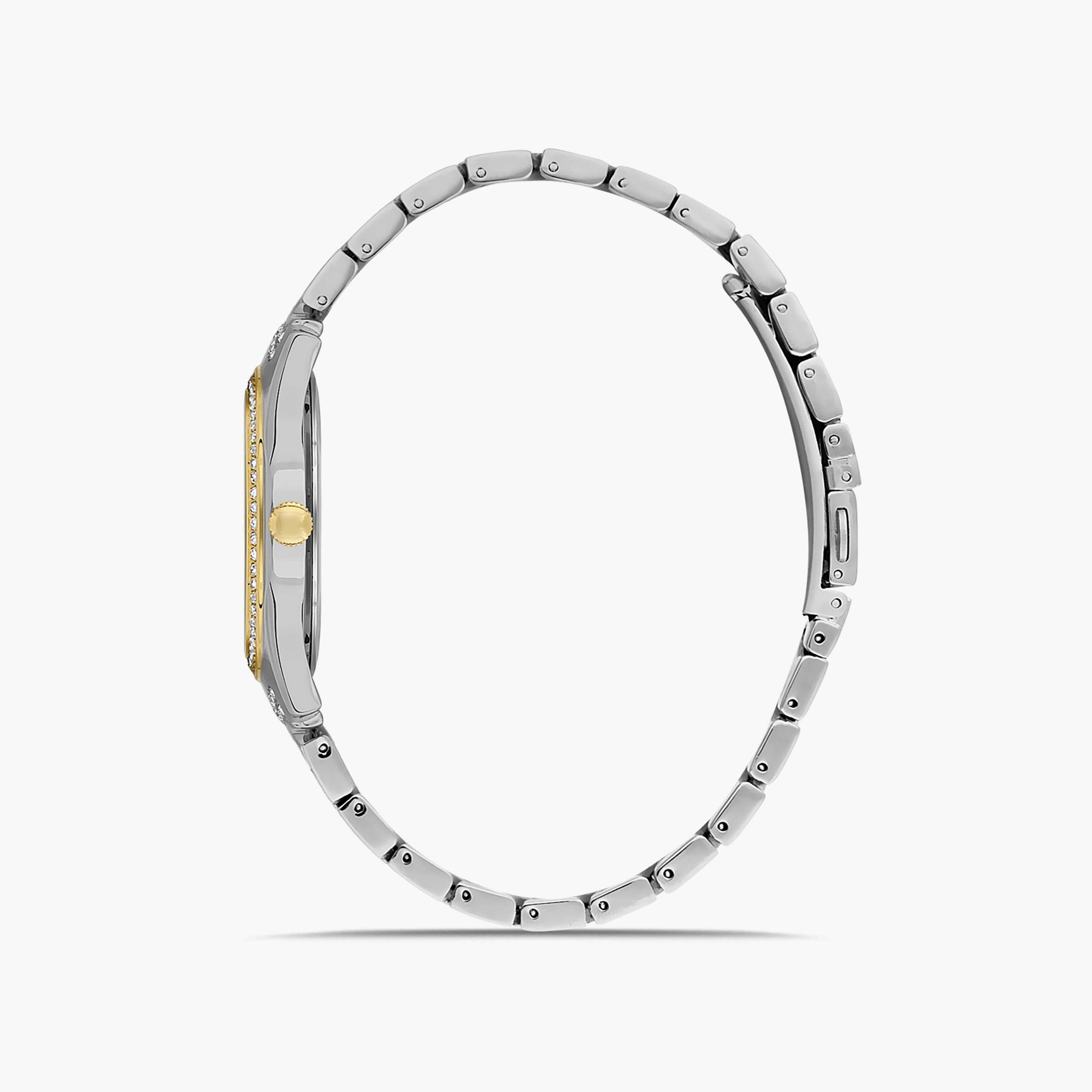 Omax Women's Silver & Gold Analog Stainless Steel Strap Watch | 00JSS024N001 | 36 MM-women-watchesandjewellery-watches-image-6