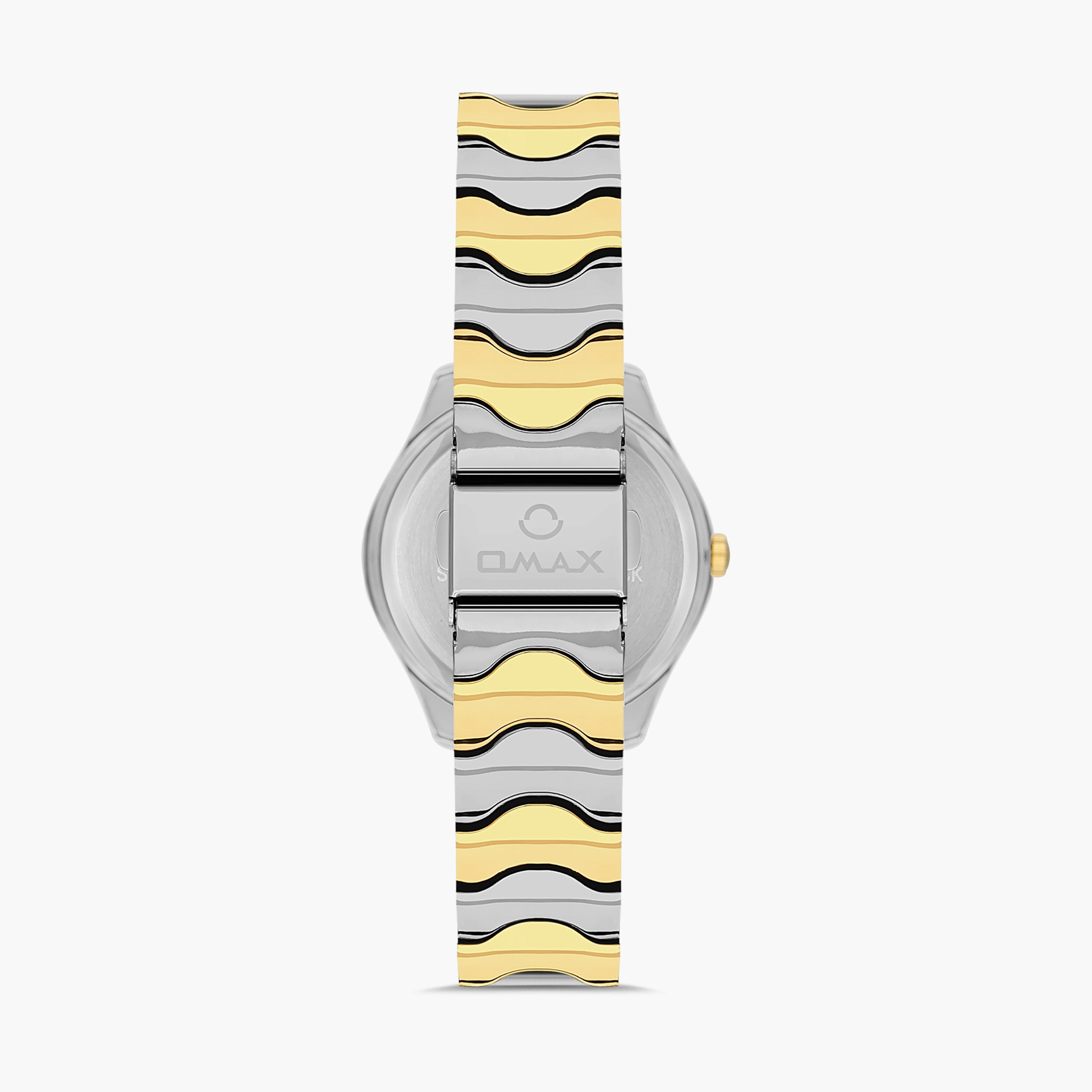 ساعة اوماكس للنساء بلون فضي وذهبي مع انالوج بسوار ستانلس ستيل | 00JSS024N008-women-watchesandjewellery-watches-image-3