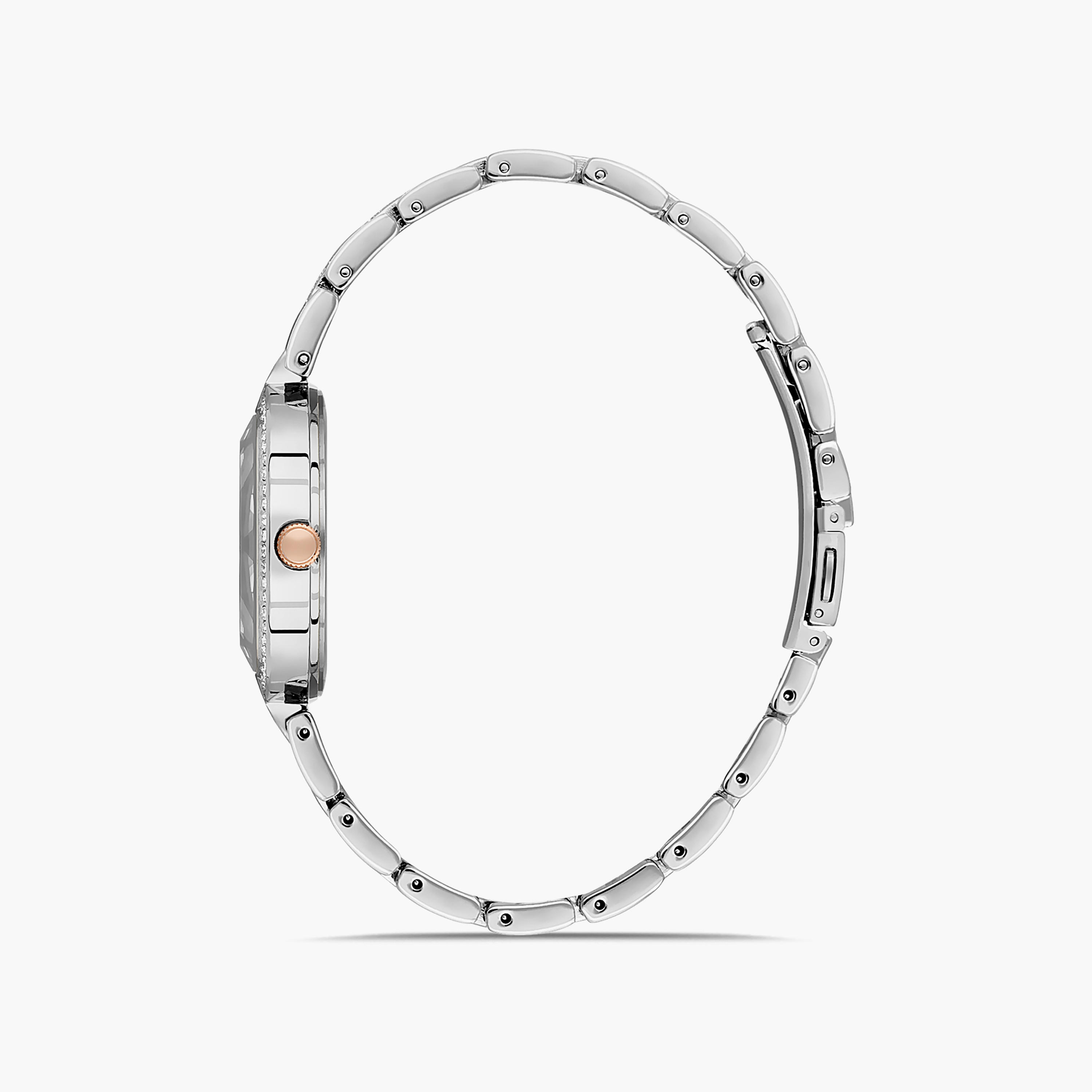 Omax Women's Silver & Gold Analog Stainless Steel Strap Watch | 00JSS026N004 | 34 MM-women-watchesandjewellery-watches-image-2