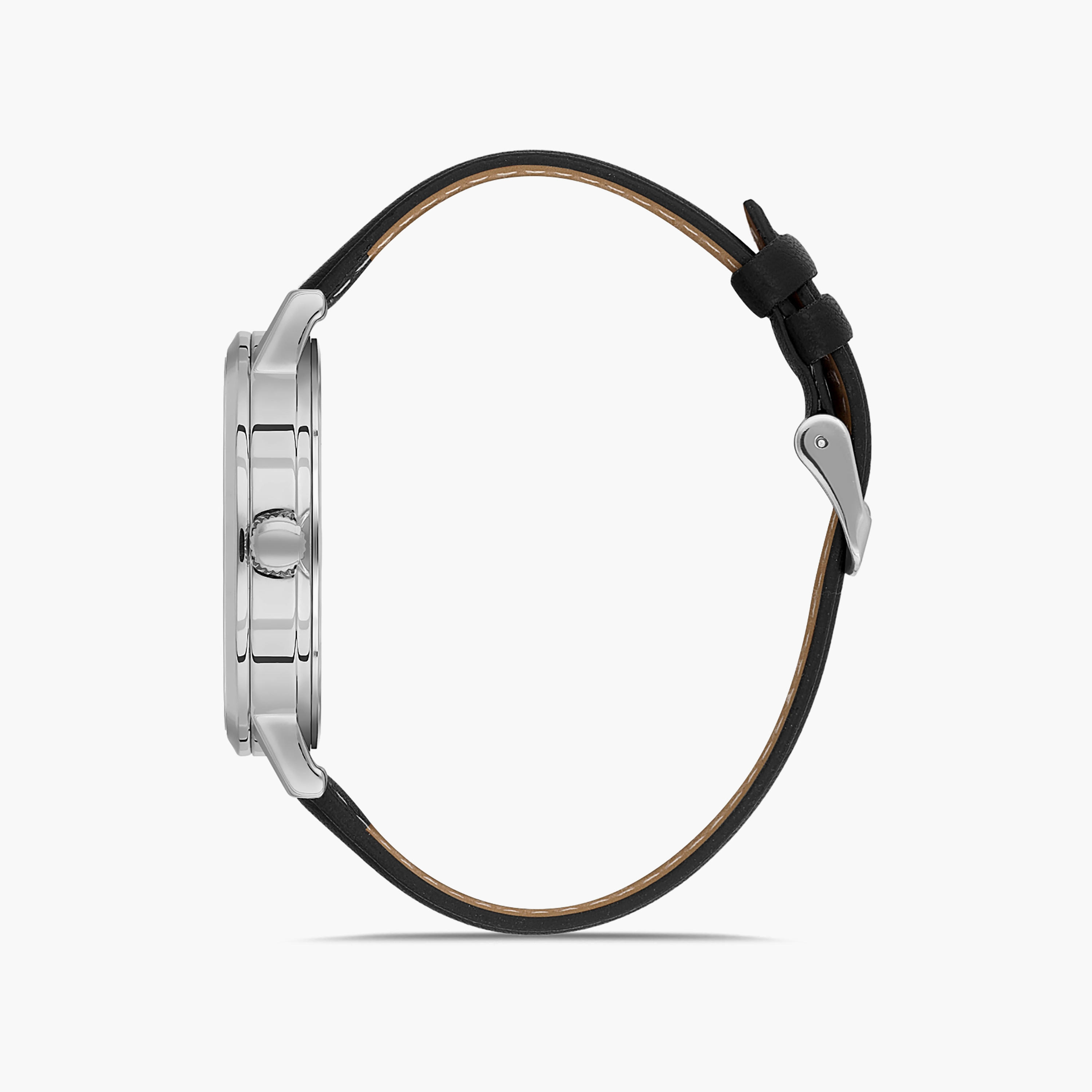 ساعة اوماكس للرجال بلون فضي مع انالوج بسوار جلدي | 00PR0043I008-men-watchesandjewellery-watches-image-2